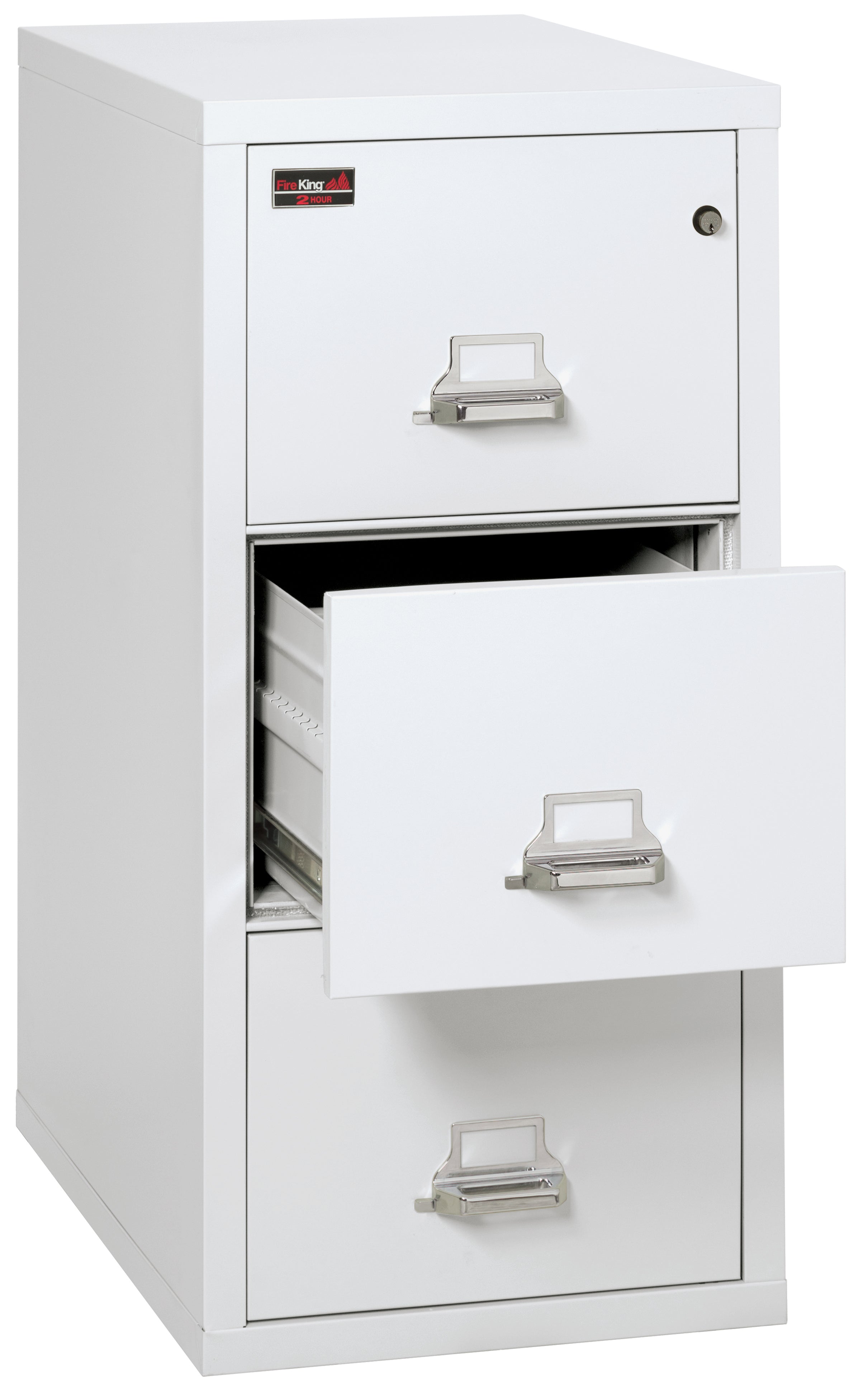 2 Hour Fire Resistant File Cabinet - 2 Drawer Legal 32" depth (Arctic White)