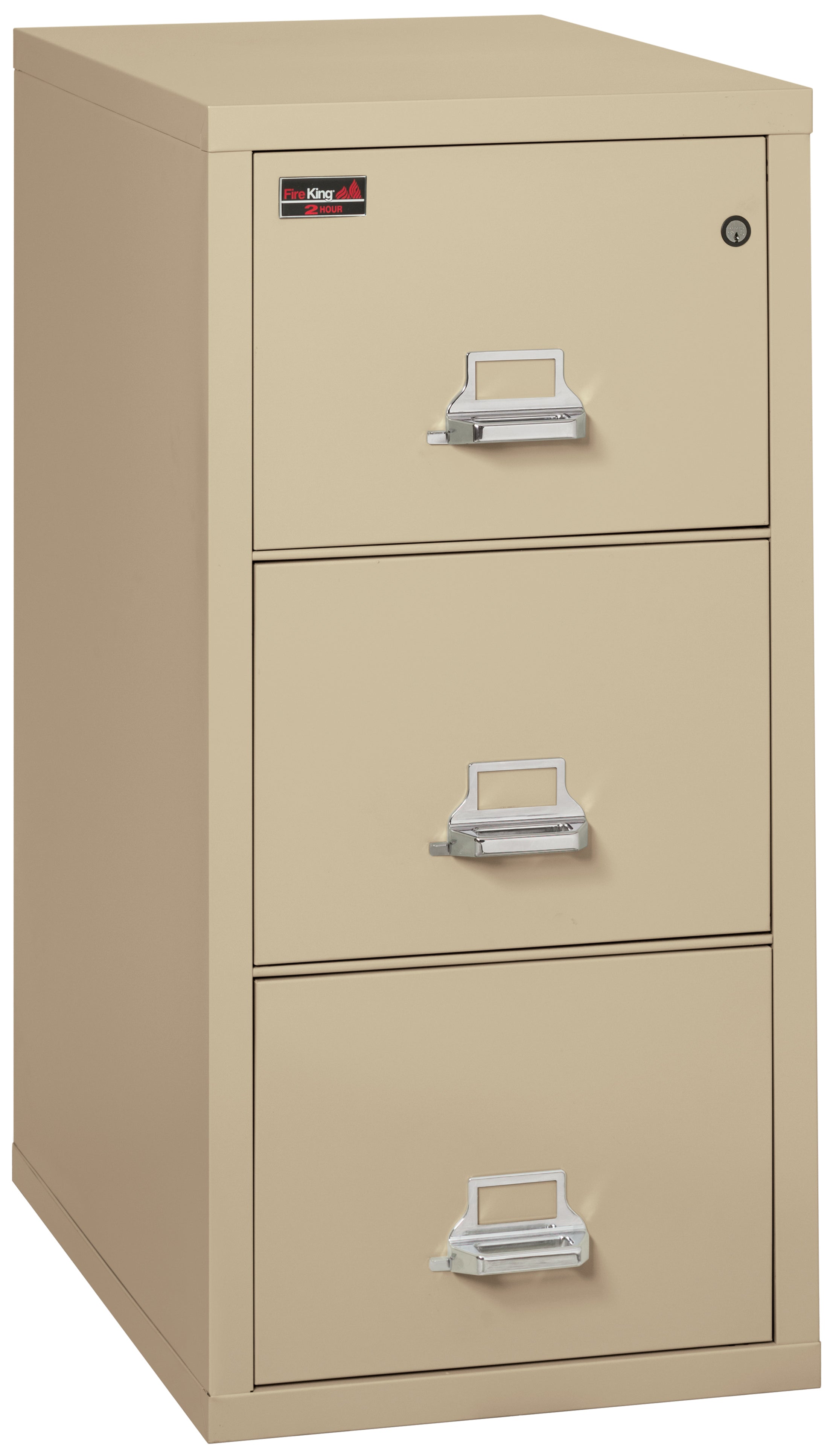 2 Hour Fire Resistant File Cabinet - 2 Drawer Legal 32" depth (Parchment)
