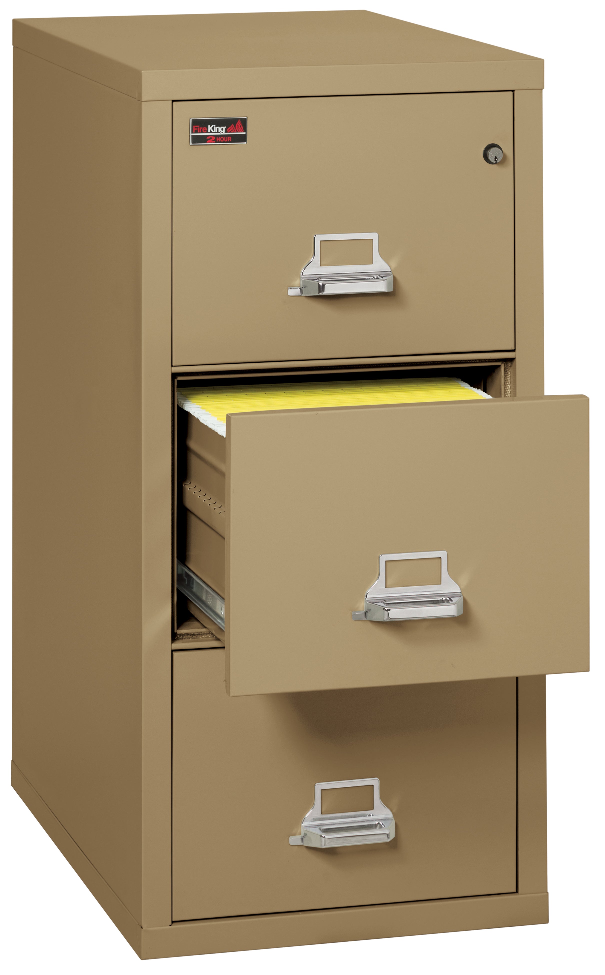 2 Hour Fire Resistant File Cabinet - 2 Drawer Legal 32" depth (Sand)