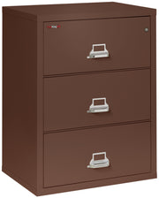 Fire Resistant File Cabinet - 3 Drawer Lateral 31" wide (Brown)