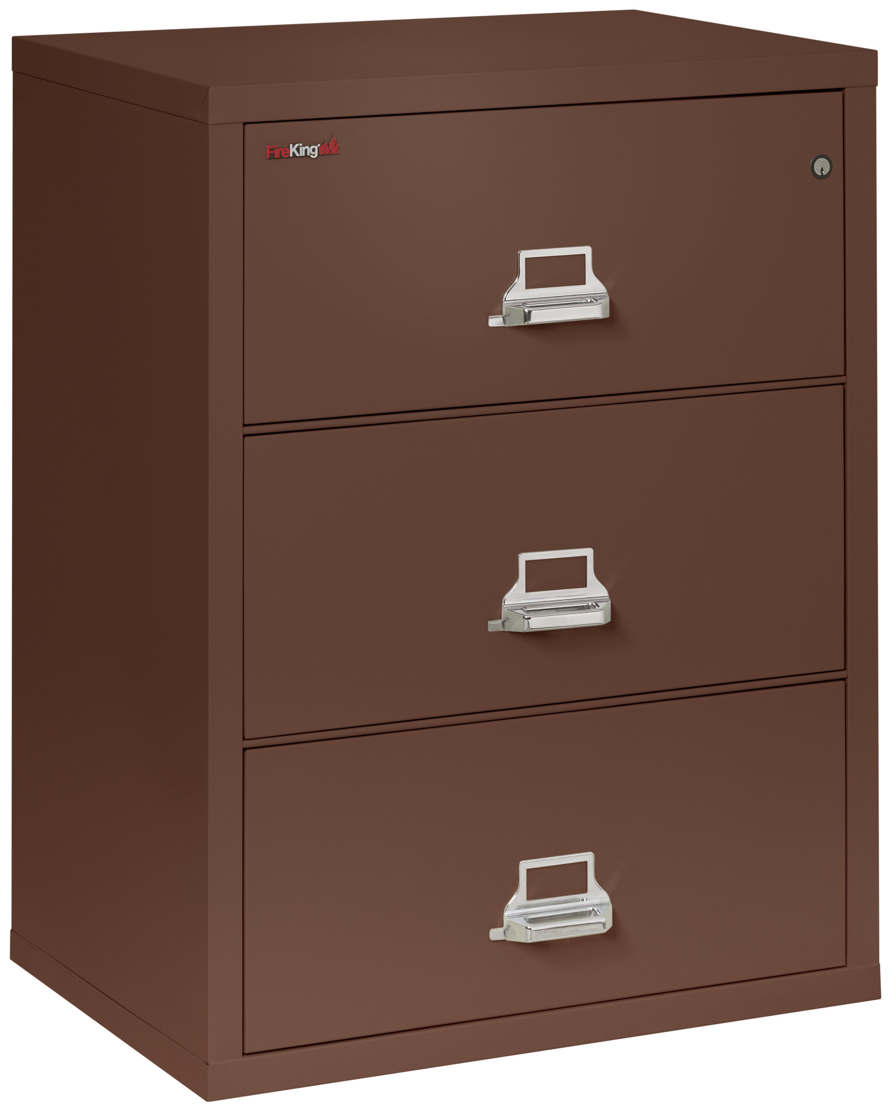 Fire Resistant File Cabinet - 3 Drawer Lateral 31" wide (Brown)