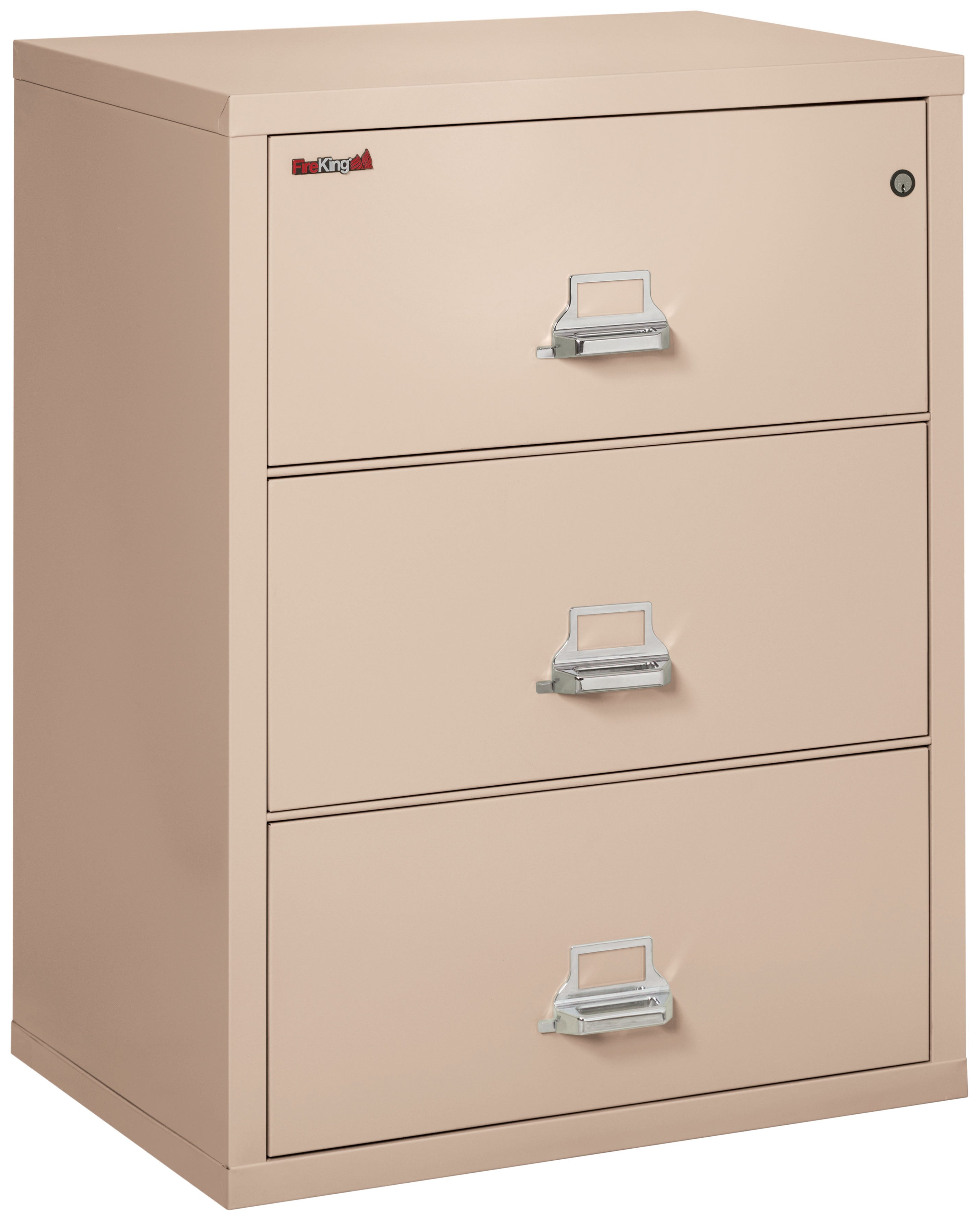 Fire Resistant File Cabinet - 3 Drawer Lateral 31" wide (Champagne)