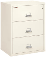Fire Resistant File Cabinet - 3 Drawer Lateral 31" wide (Ivory White)