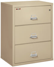 Fire Resistant File Cabinet - 3 Drawer Lateral 31" wide (Parchment)