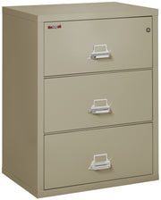 Fire Resistant File Cabinet - 3 Drawer Lateral 31" wide (Pewter)