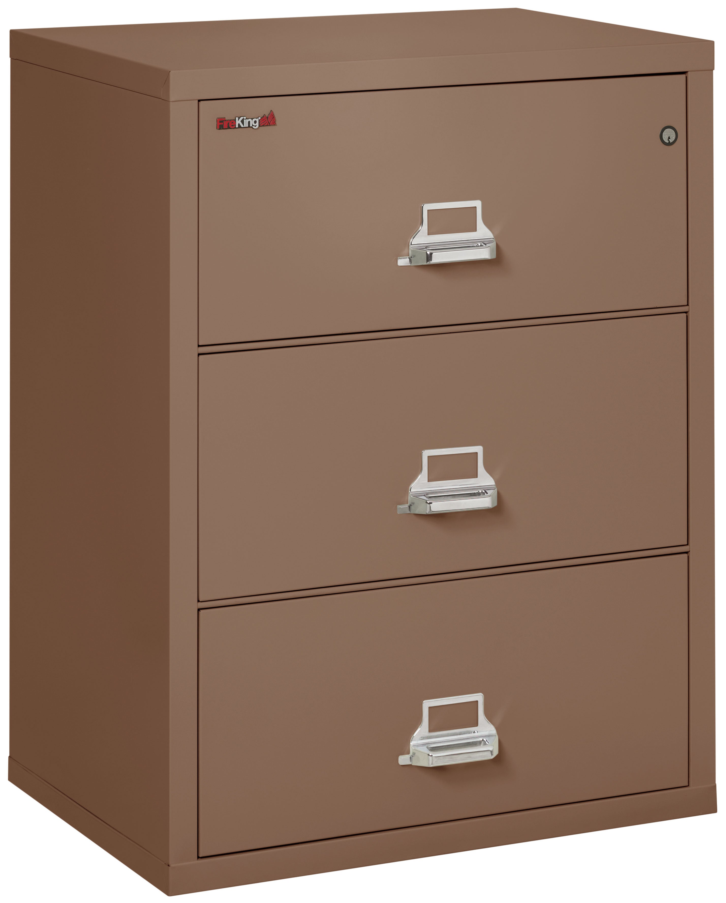 Fire Resistant File Cabinet - 3 Drawer Lateral 31" wide (Tan)