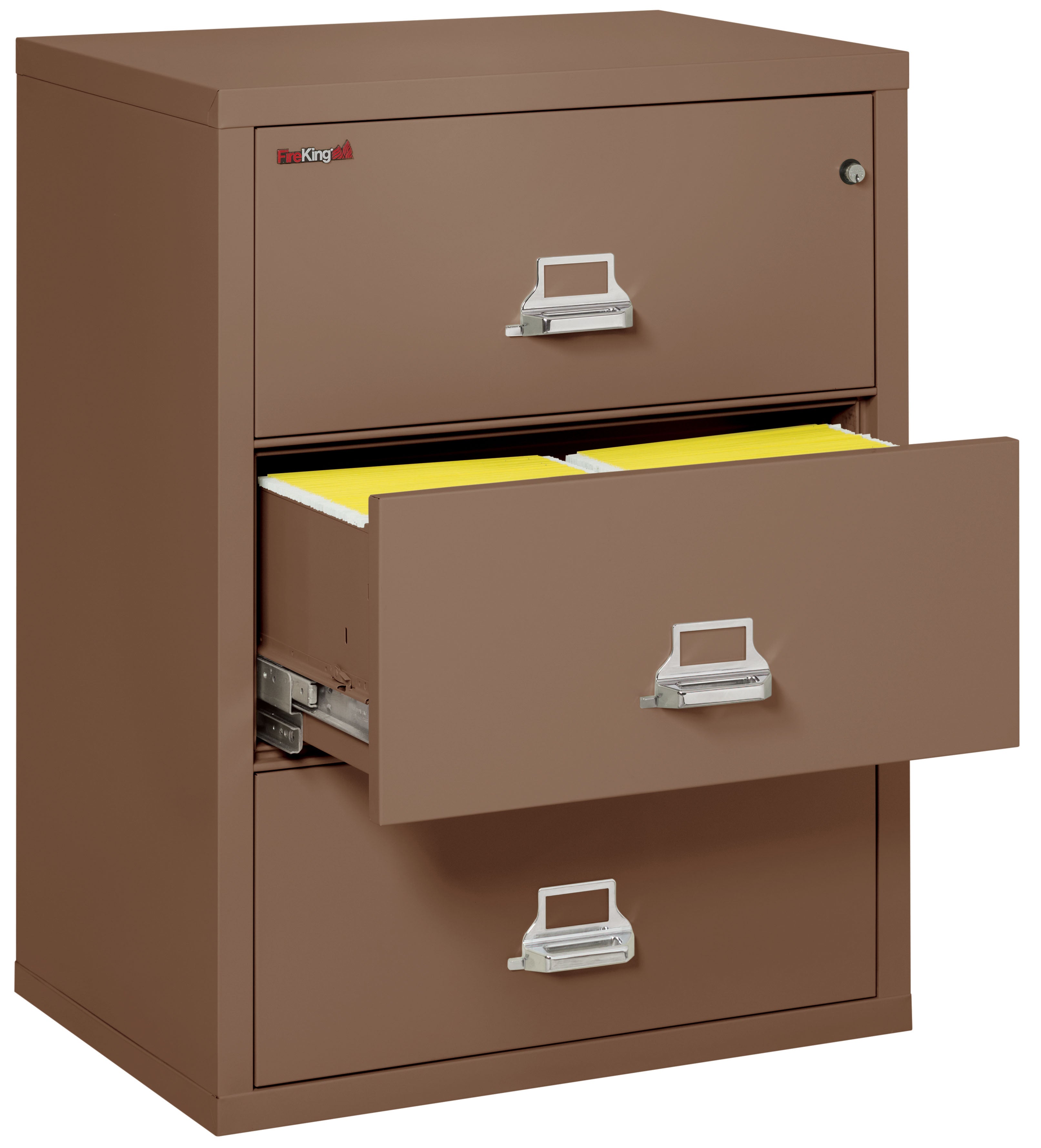 Fire Resistant File Cabinet - 3 Drawer Lateral 31" wide (Tan)