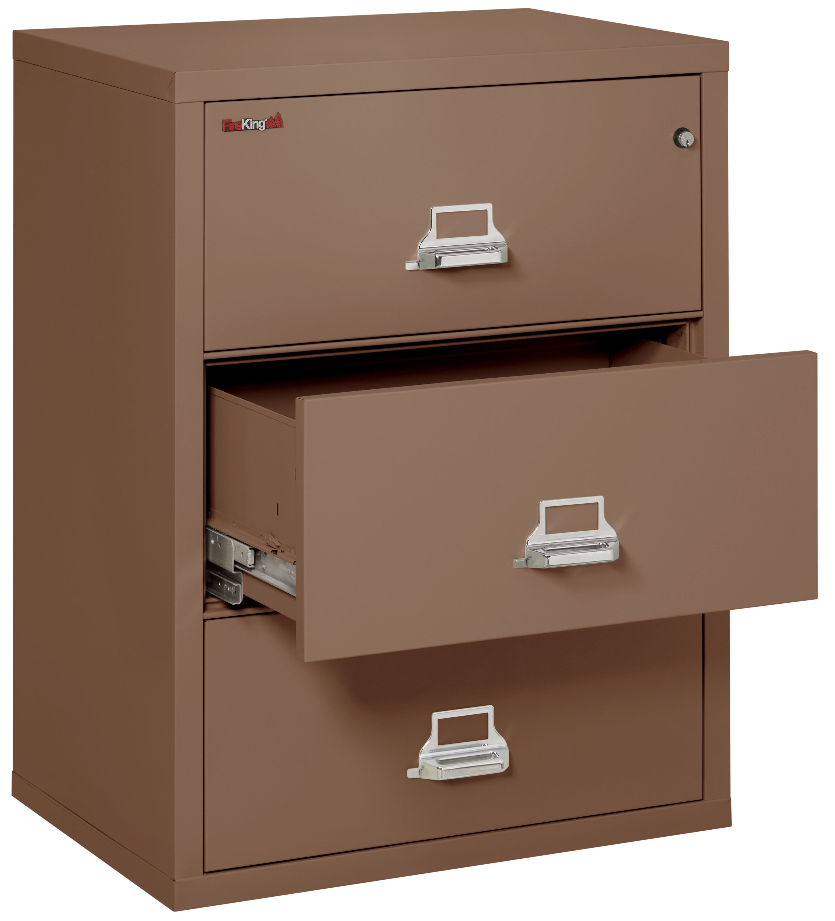 Fire Resistant File Cabinet - 3 Drawer Lateral 31" wide (Tan)