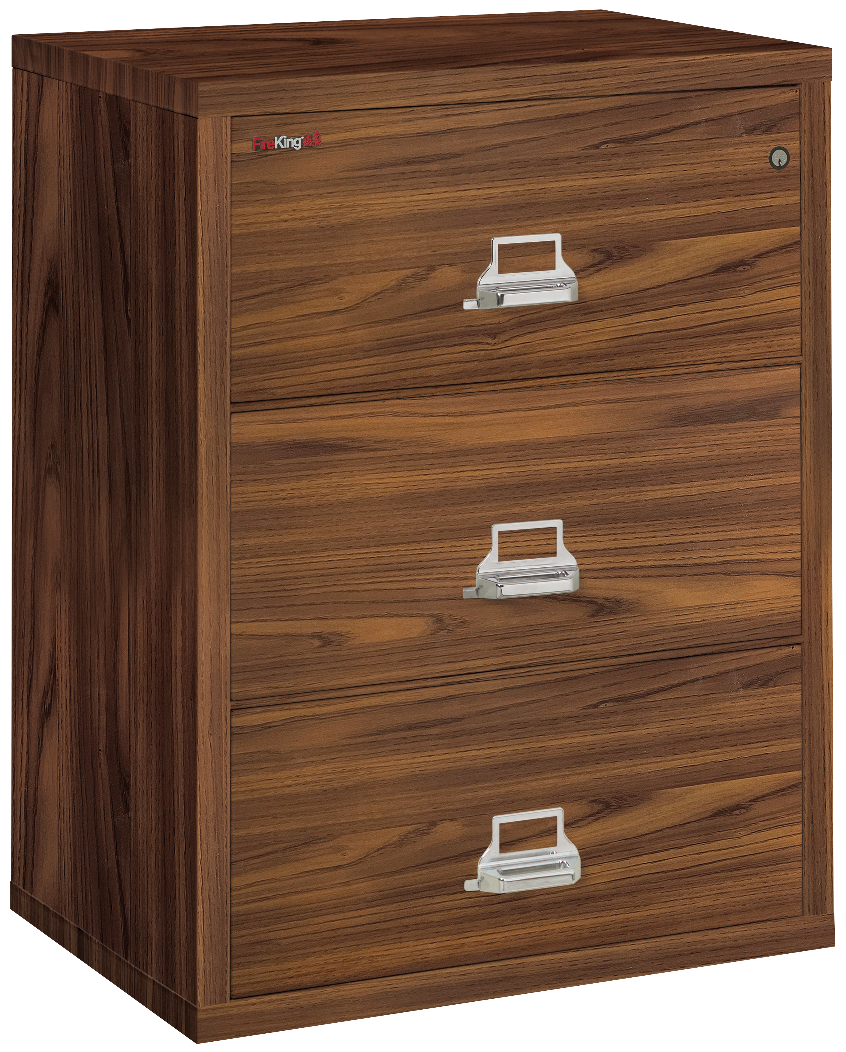 Fire Resistant File Cabinet - 3 Drawer Lateral 31" wide (Light Chestnut)