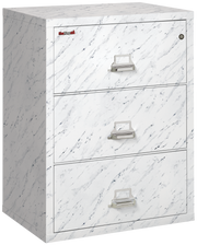 Fire Resistant File Cabinet - 3 Drawer Lateral 31" wide (Calcutta Marble)