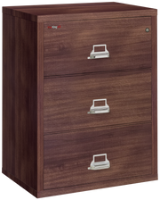 Fire Resistant File Cabinet - 3 Drawer Lateral 31" wide (Light Walnut)