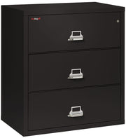 Fire Resistant File Cabinet - 3 Drawer Lateral 38" wide (Black)