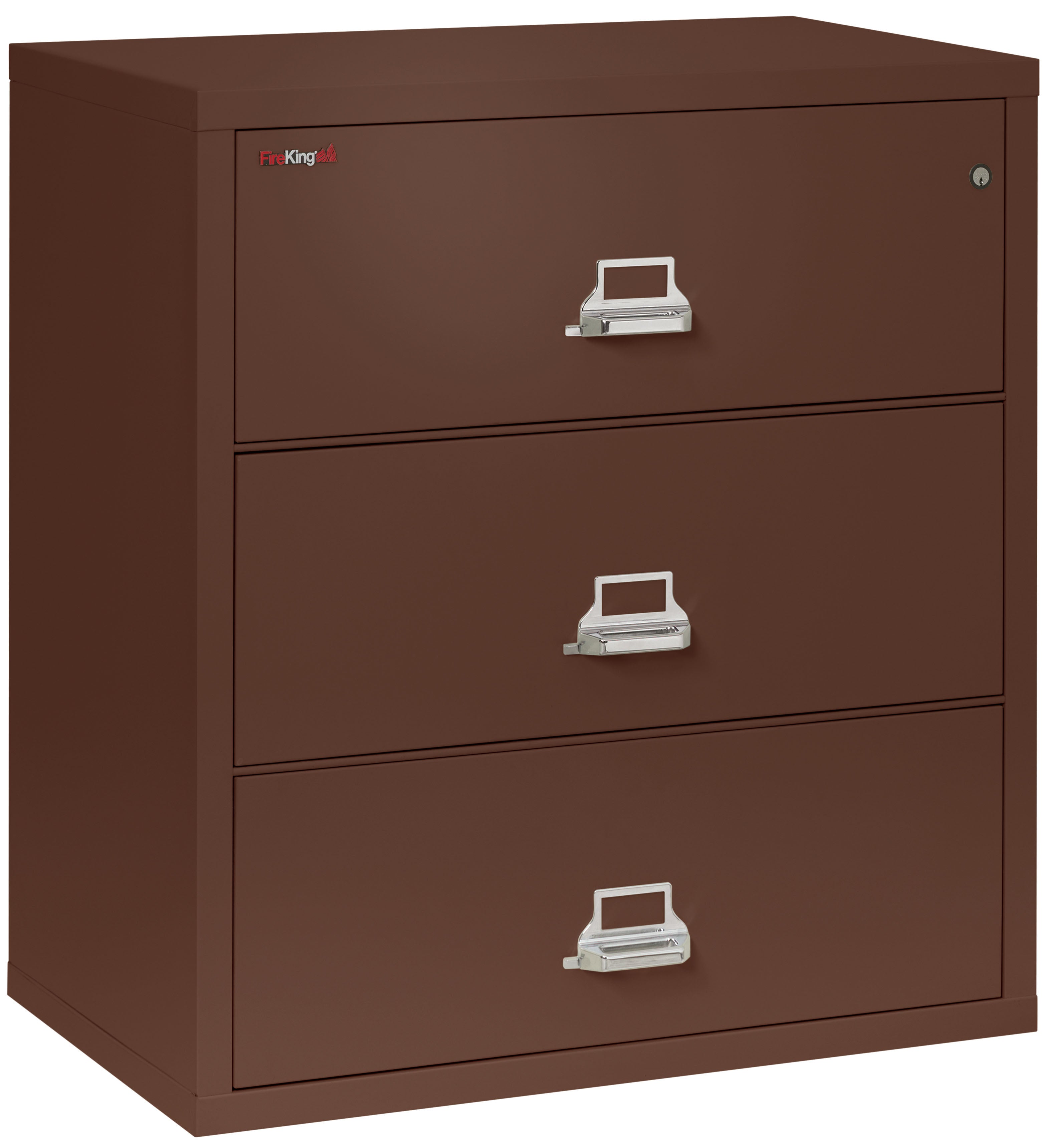 Fire Resistant File Cabinet - 3 Drawer Lateral 38" wide (Brown)