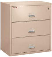 Fire Resistant File Cabinet - 3 Drawer Lateral 38" wide (Champagne)