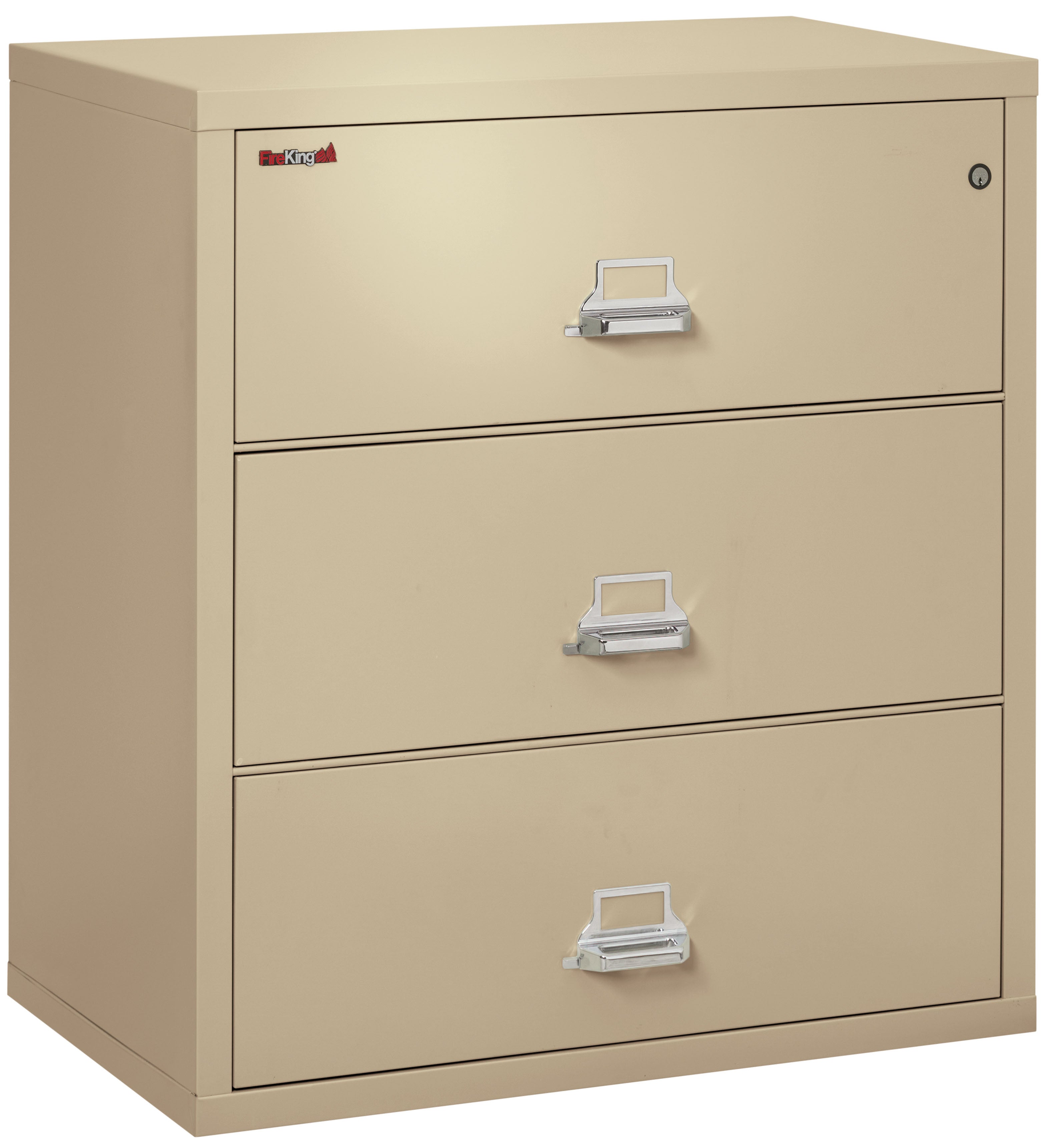 Fire Resistant File Cabinet - 3 Drawer Lateral 38" wide (Parchment)