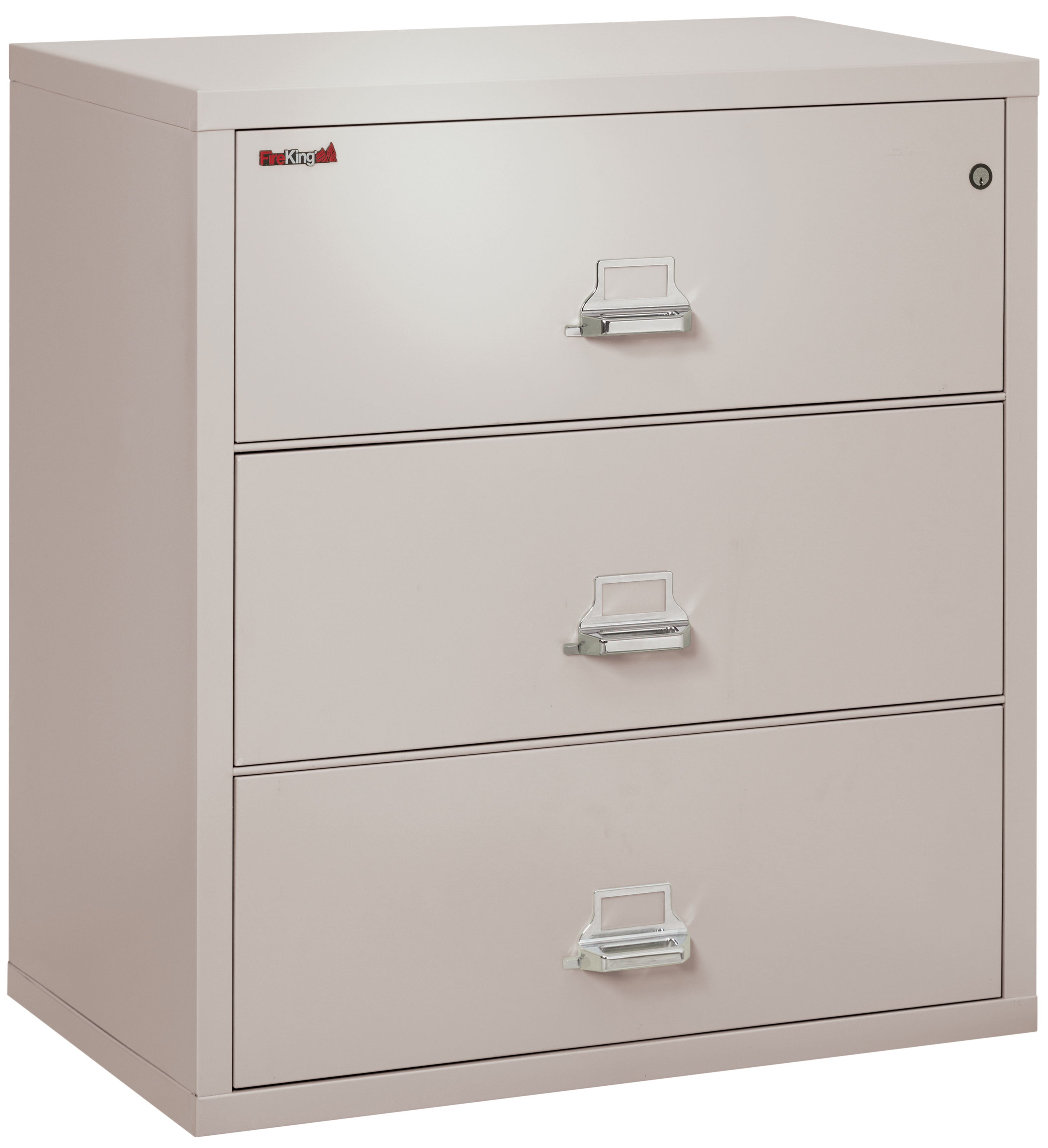 Fire Resistant File Cabinet - 3 Drawer Lateral 38" wide (Platinum)