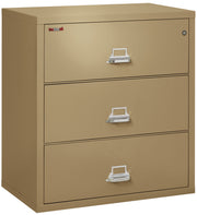 Fire Resistant File Cabinet - 3 Drawer Lateral 38" wide (Sand)