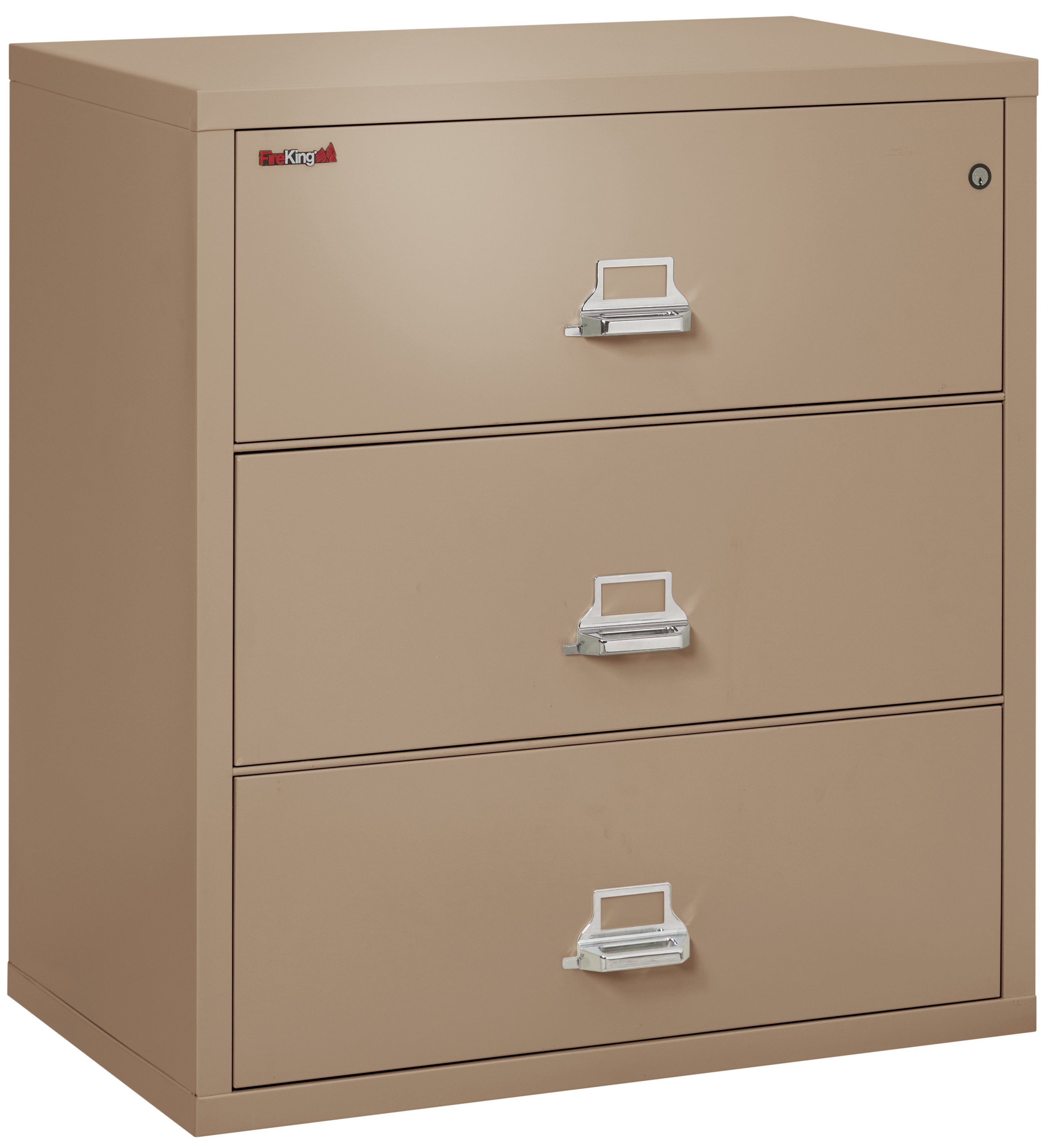 Fire Resistant File Cabinet - 3 Drawer Lateral 38" wide (Taupe)