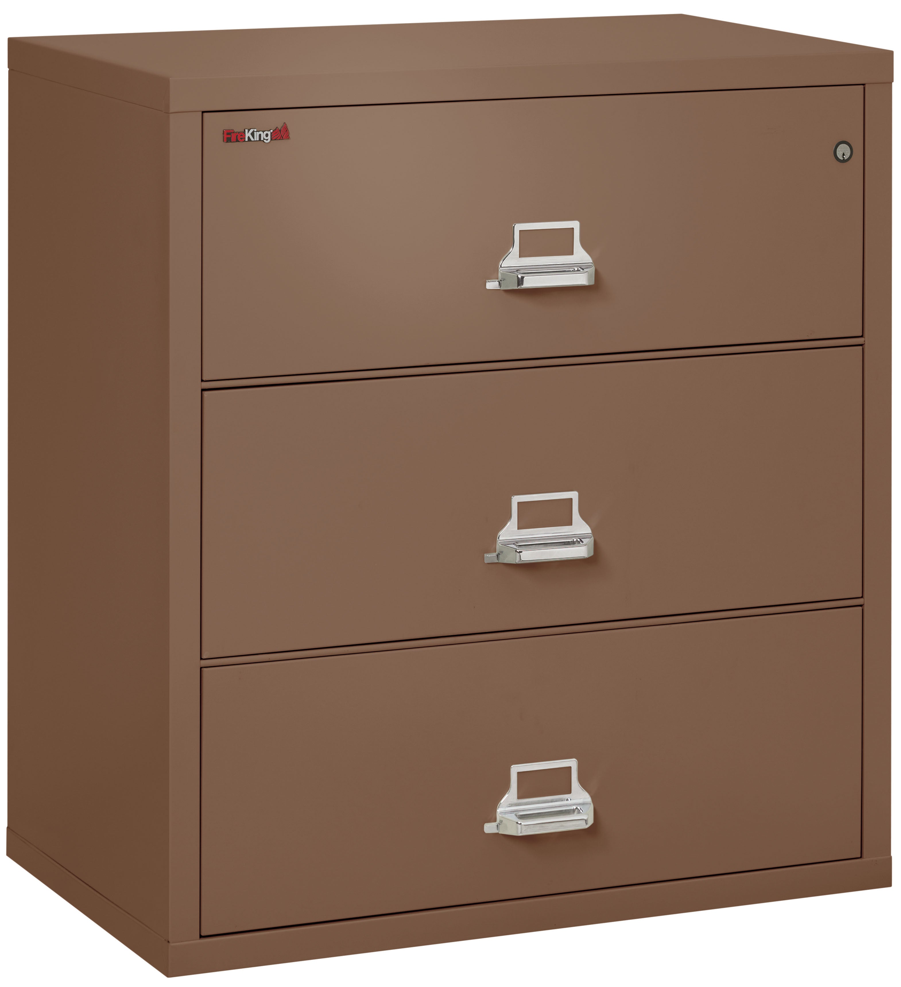 Fire Resistant File Cabinet - 3 Drawer Lateral 38" wide (Tan)