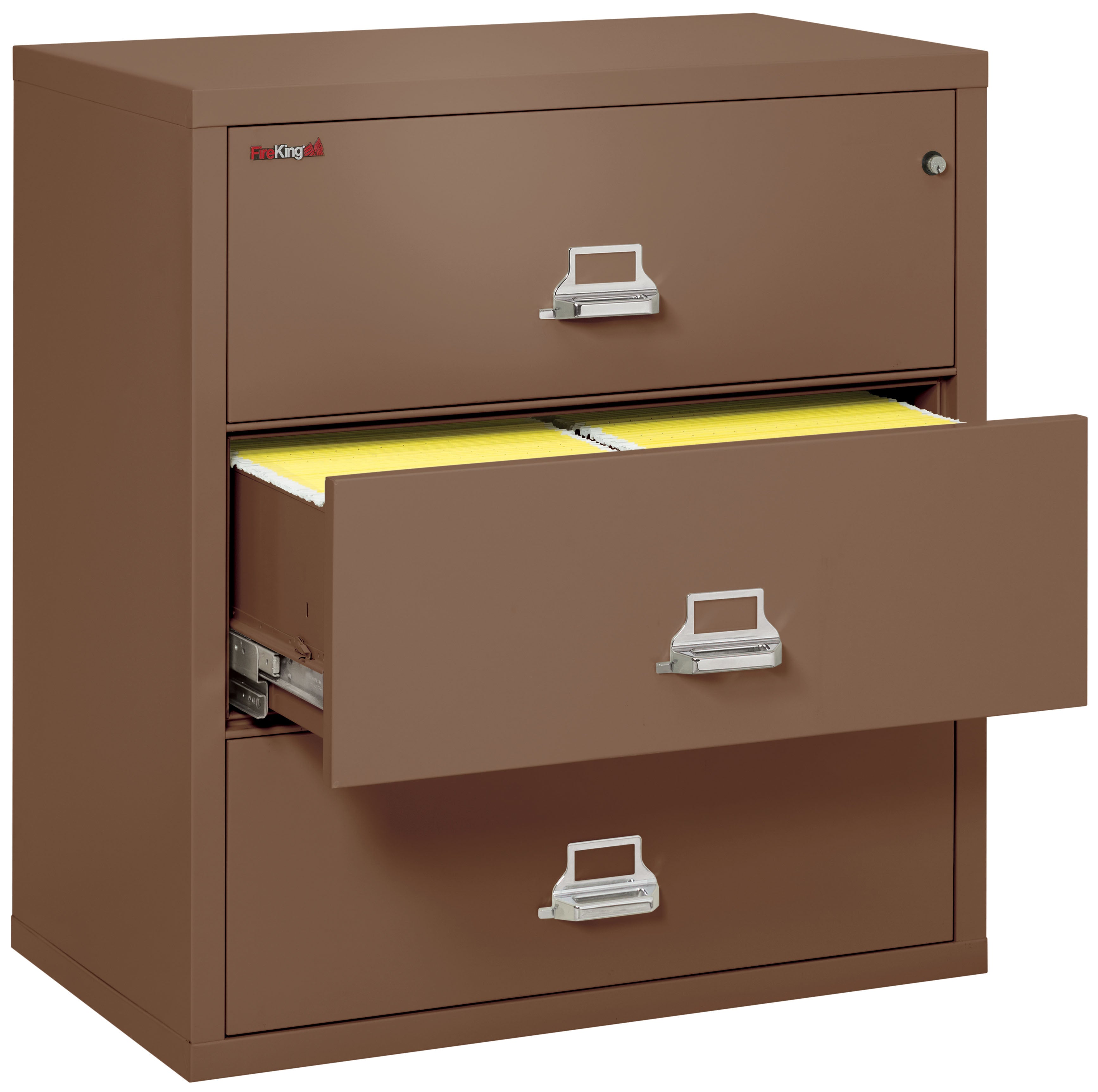 Fire Resistant File Cabinet - 3 Drawer Lateral 38" wide (Tan)