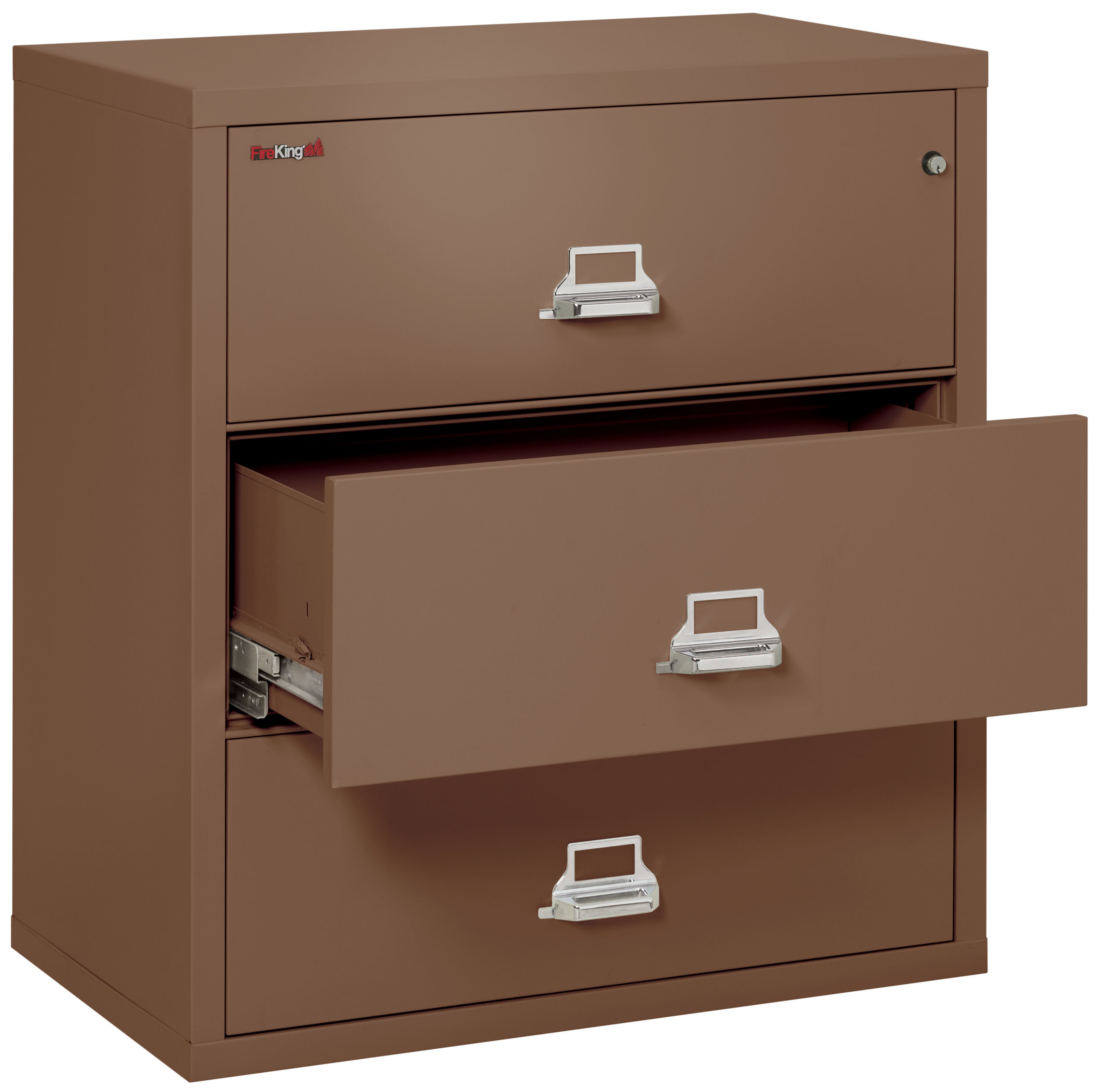 Fire Resistant File Cabinet - 3 Drawer Lateral 38" wide (Tan)