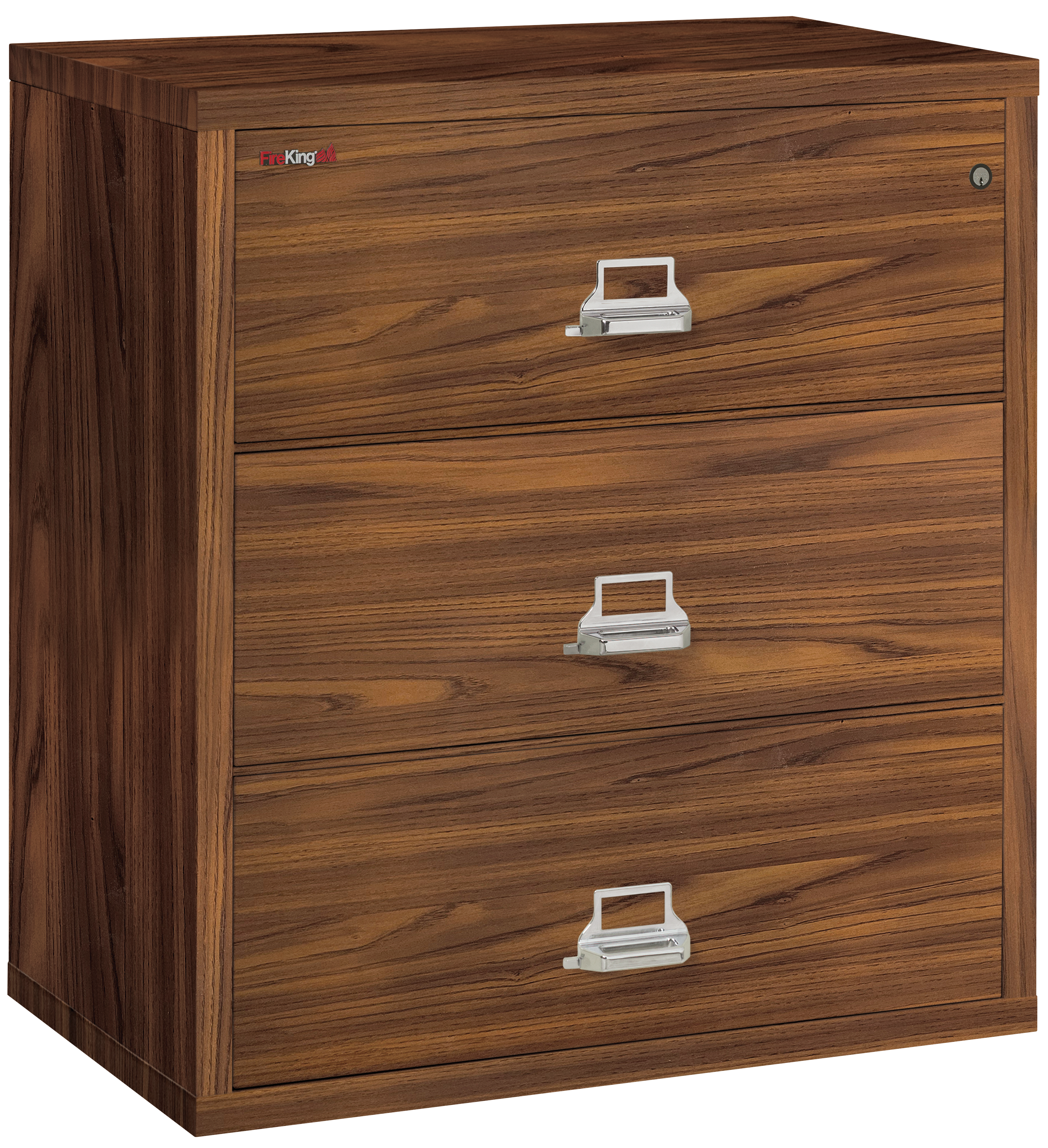 Fire Resistant File Cabinet - 3 Drawer Lateral 38" wide (Light Chestnut)