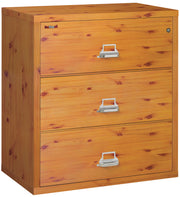Fire Resistant File Cabinet - 3 Drawer Lateral 38" wide (Knotty Pine)
