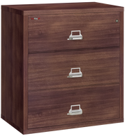 Fire Resistant File Cabinet - 3 Drawer Lateral 38" wide (Light Walnut)