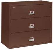 Fire Resistant File Cabinet - 3 Drawer Lateral 44" wide (Brown)
