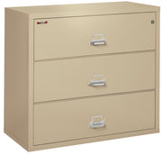Fire Resistant File Cabinet - 3 Drawer Lateral 44" wide (Parchment)