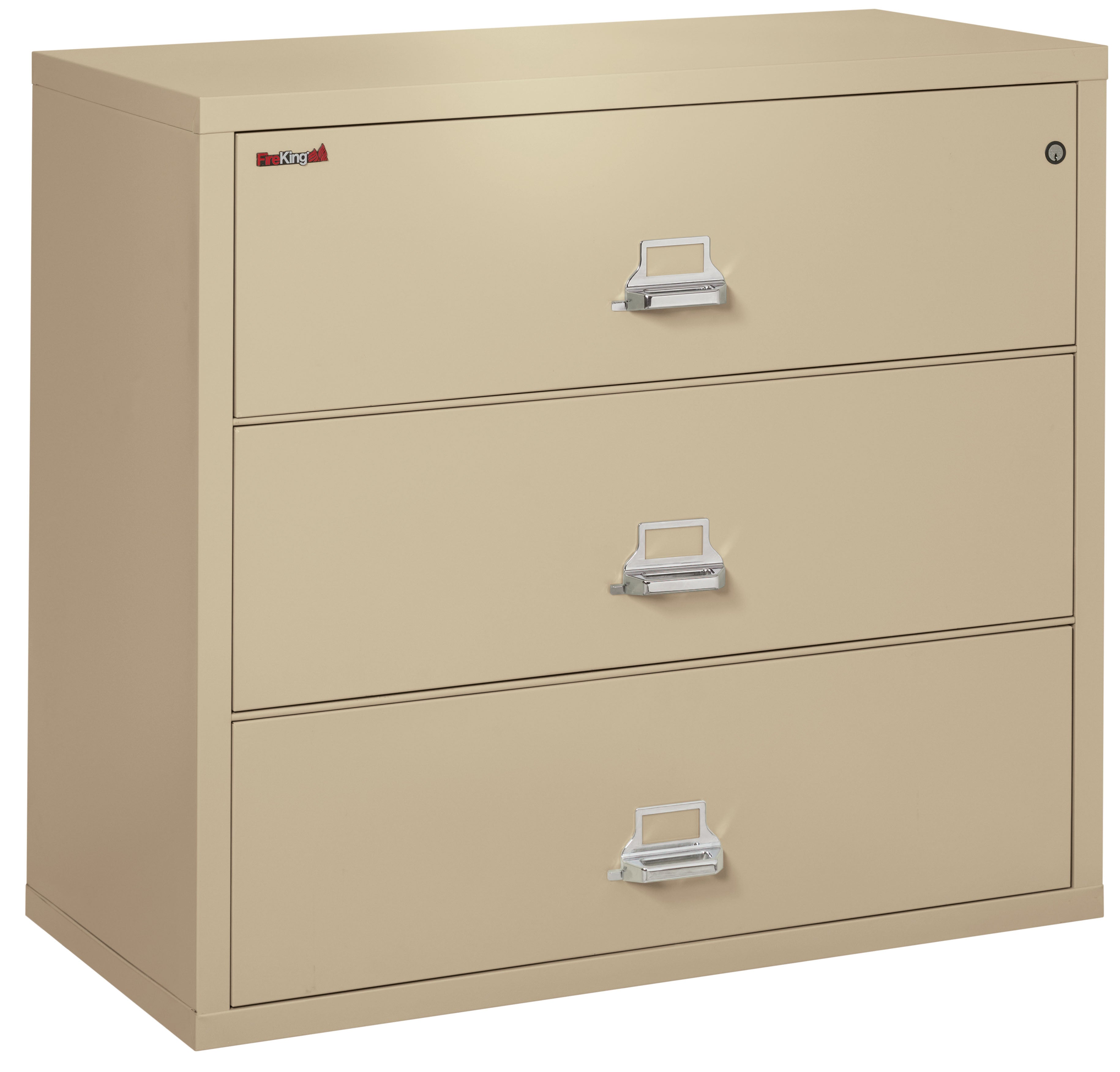 Fire Resistant File Cabinet - 3 Drawer Lateral 44" wide (Parchment)