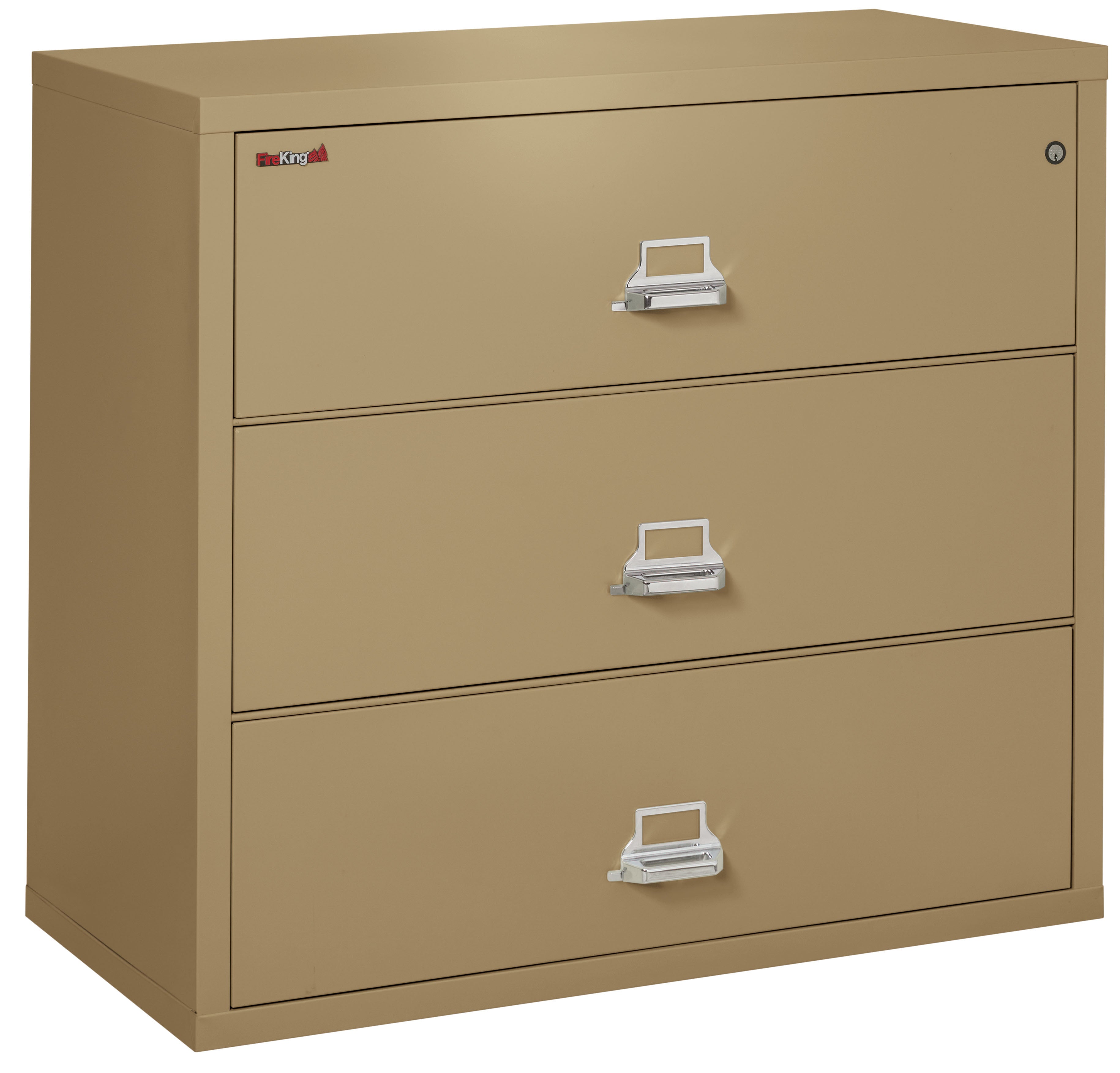 Fire Resistant File Cabinet - 3 Drawer Lateral 44" wide (Sand)