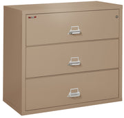 Fire Resistant File Cabinet - 3 Drawer Lateral 44" wide (Taupe)