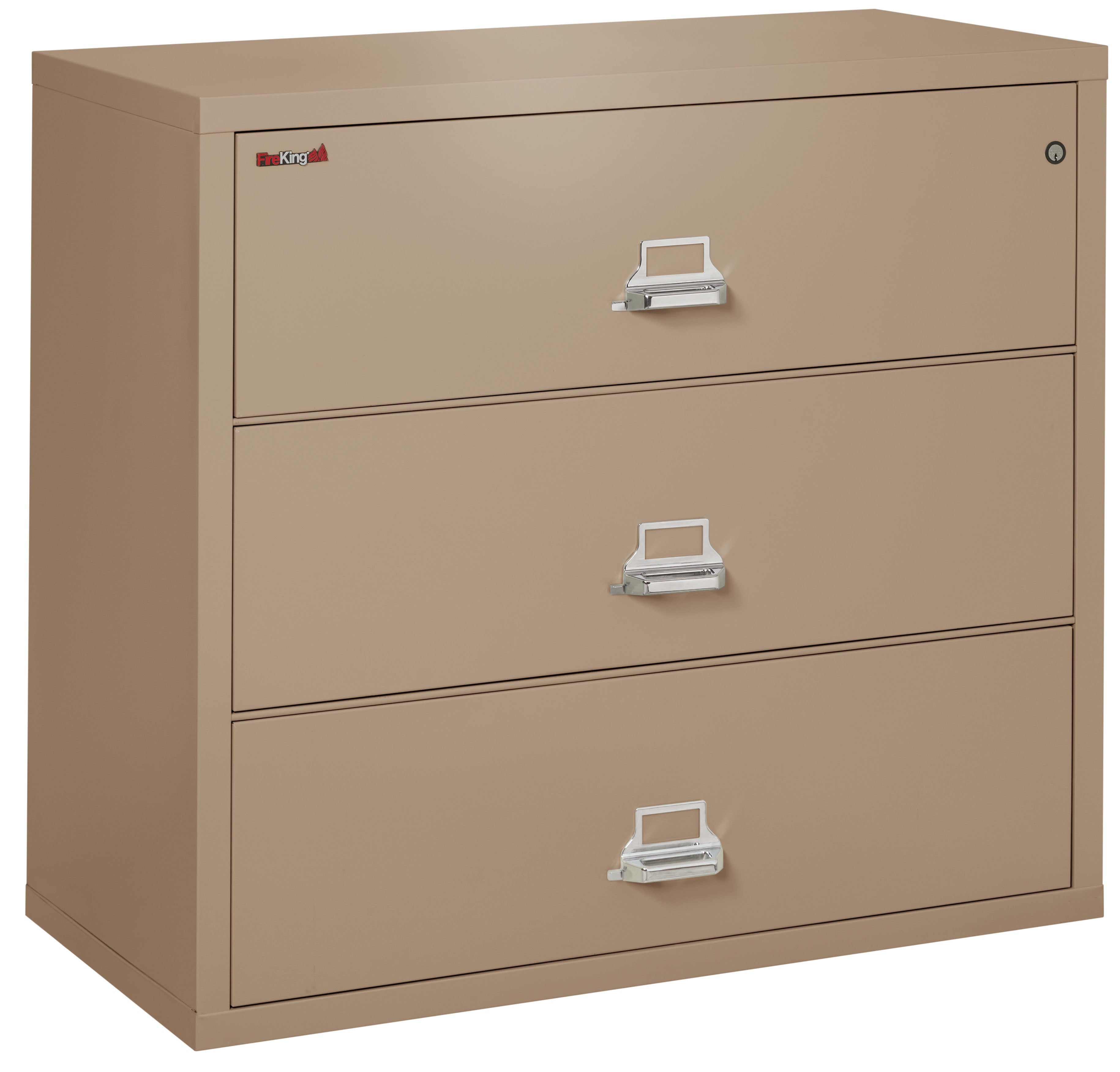 Fire Resistant File Cabinet - 3 Drawer Lateral 44" wide (Taupe)
