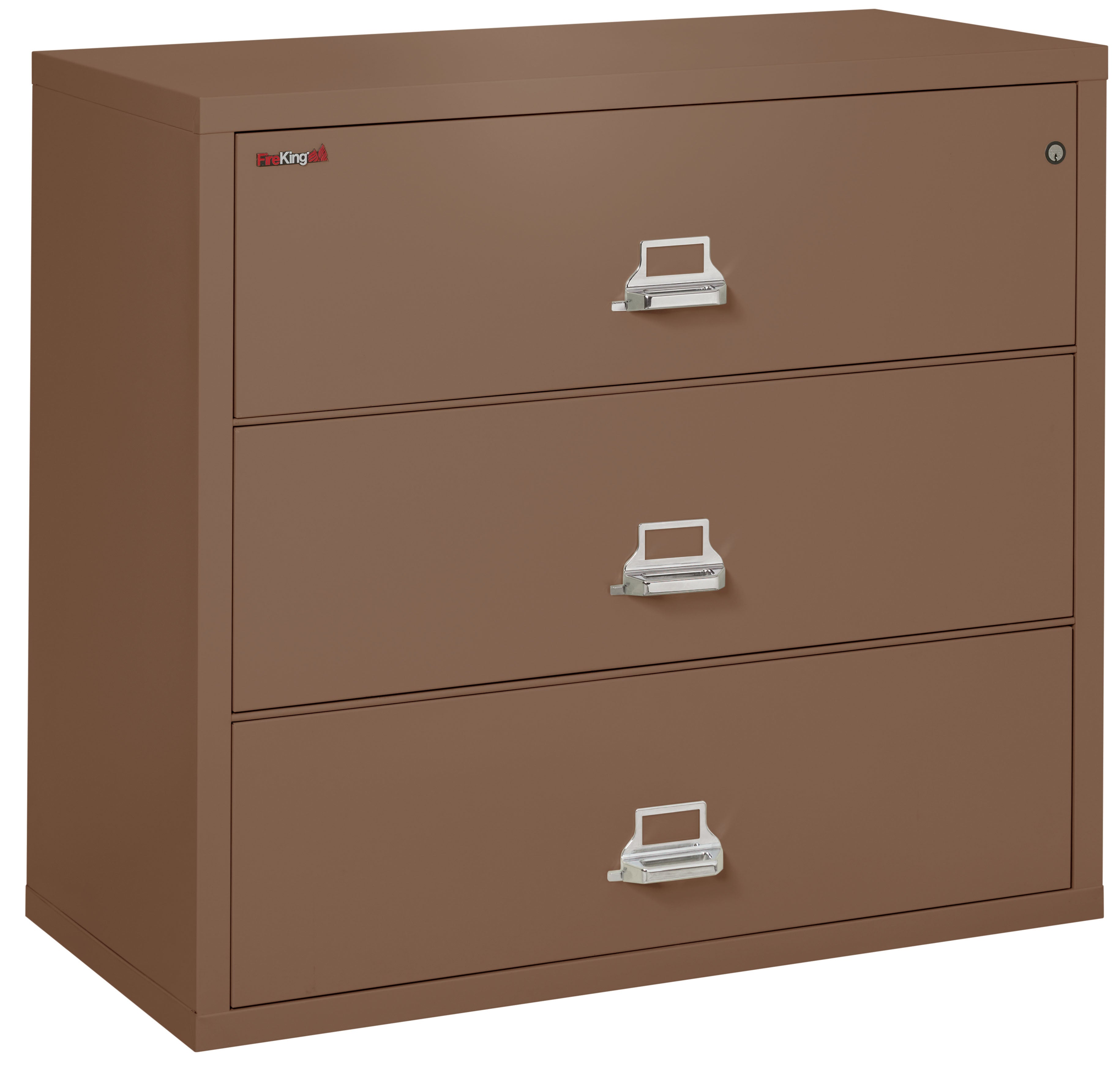 Fire Resistant File Cabinet - 3 Drawer Lateral 44" wide (Tan)