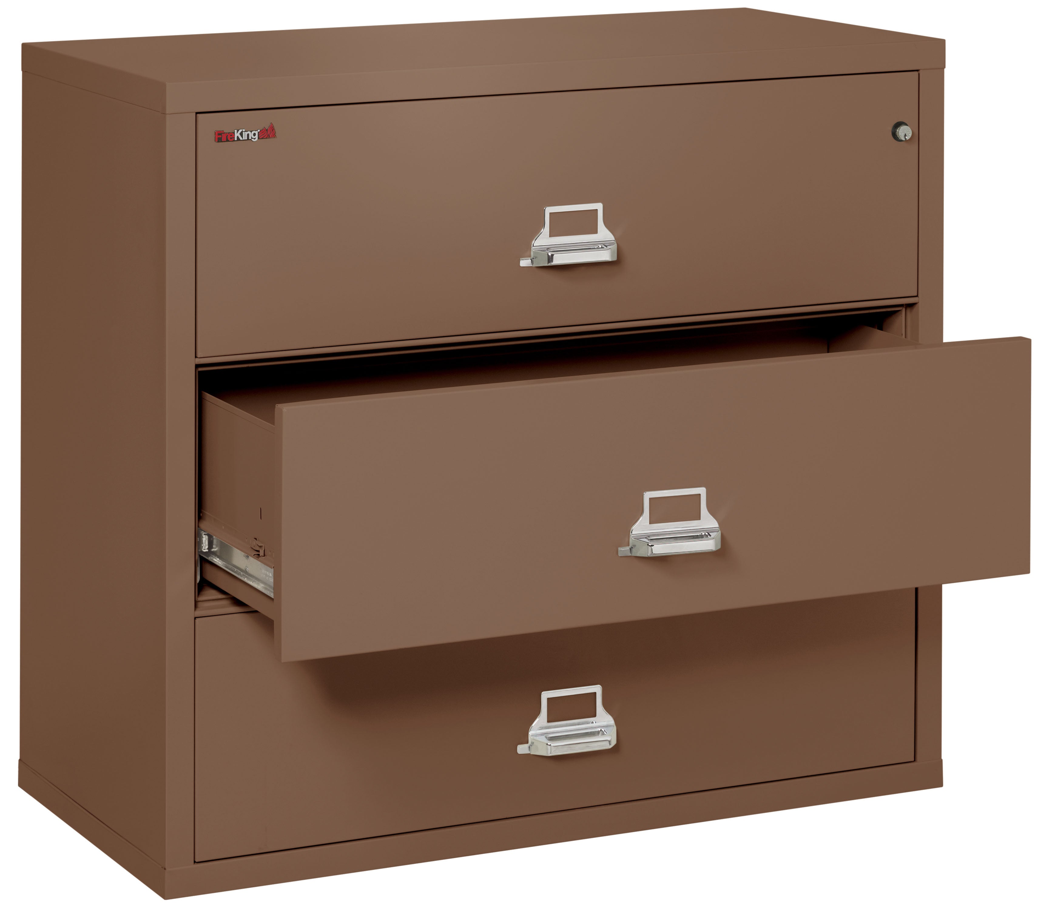 Fire Resistant File Cabinet - 3 Drawer Lateral 44" wide (Tan)