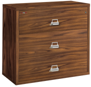 Fire Resistant File Cabinet - 3 Drawer Lateral 44" wide (Light Chestnut)