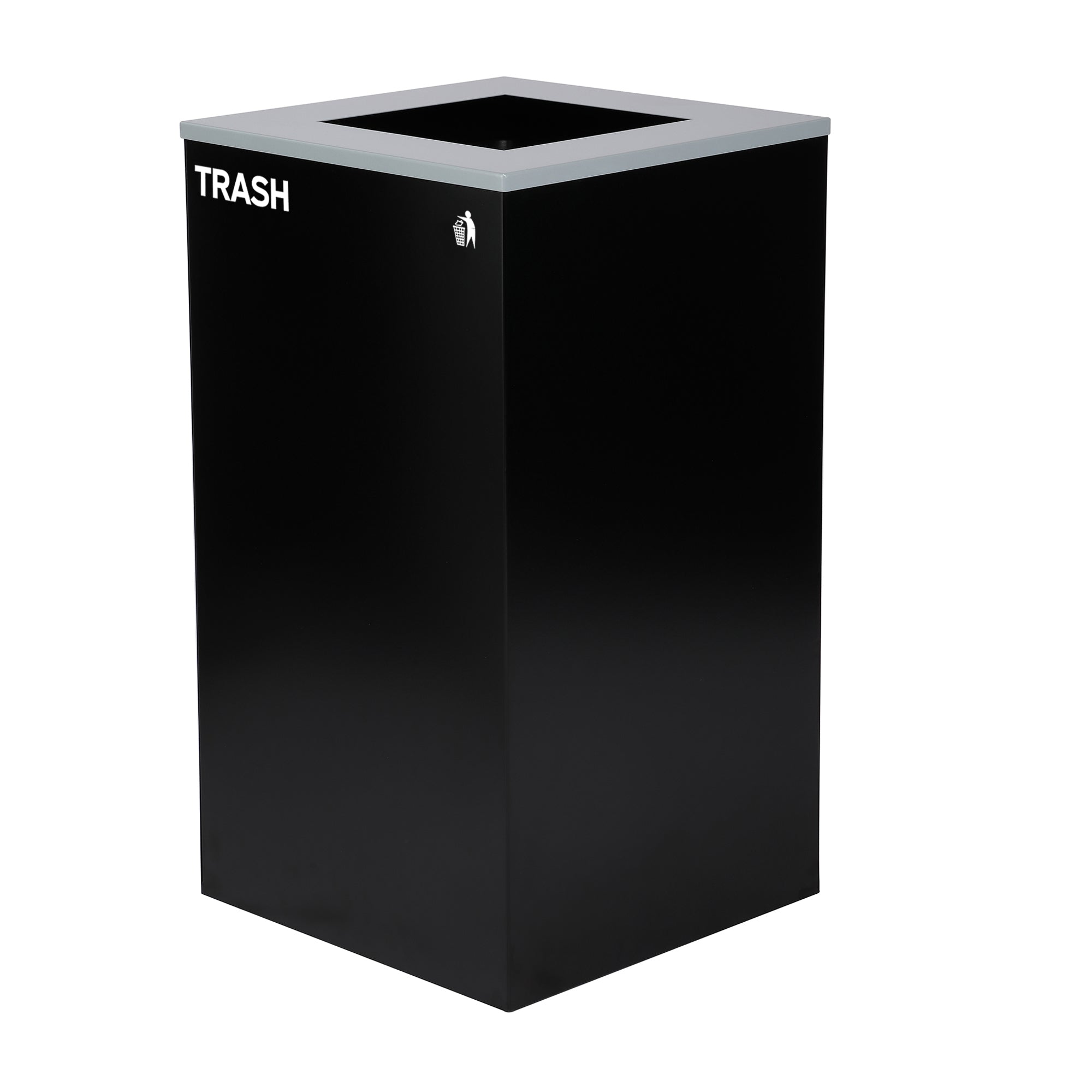 Alpine Industries 58-Gallon 2-Stream Black Steel-Green Recycling Bin Station