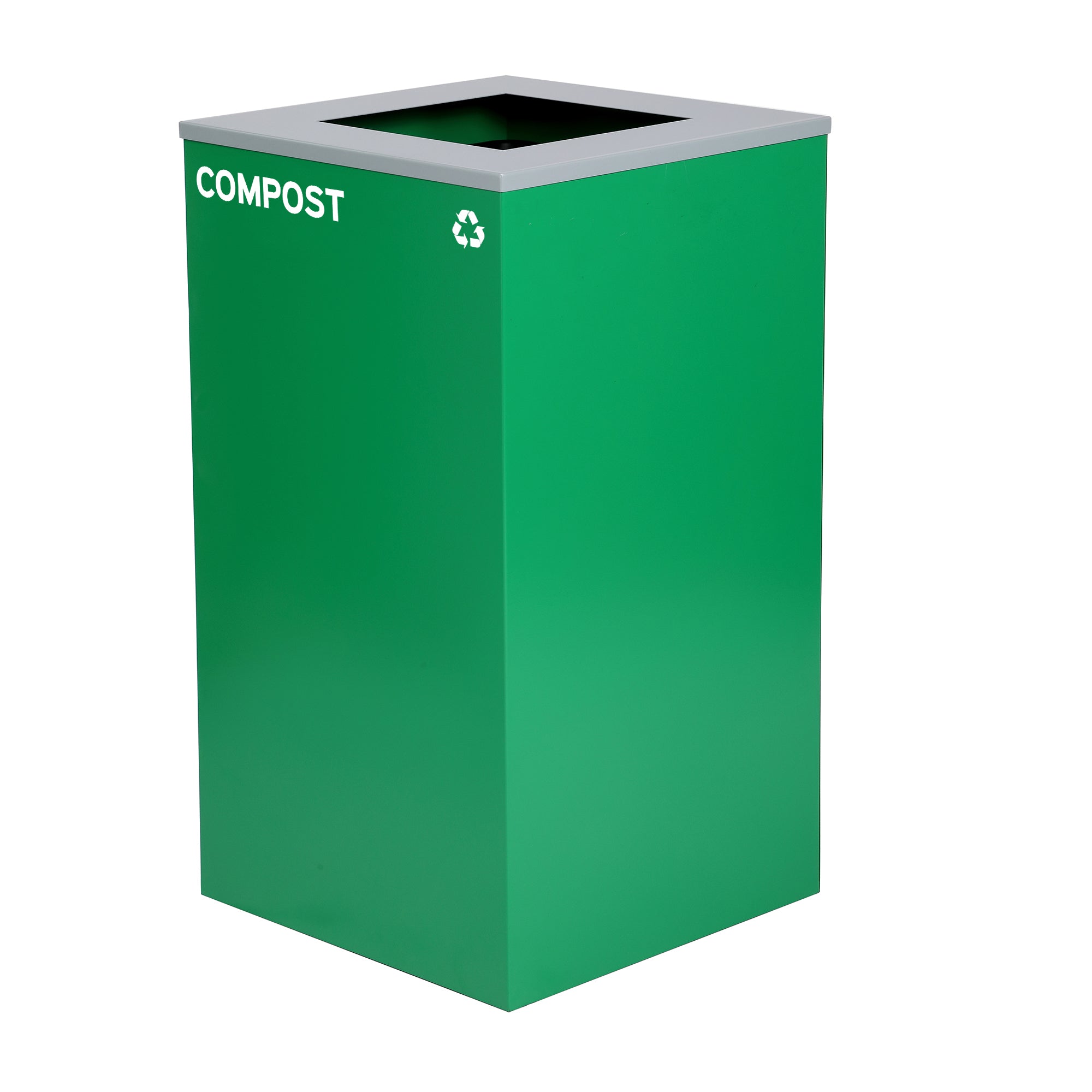 Alpine Industries 58-Gallon 2-Stream Black Steel-Green Compost Bin Station