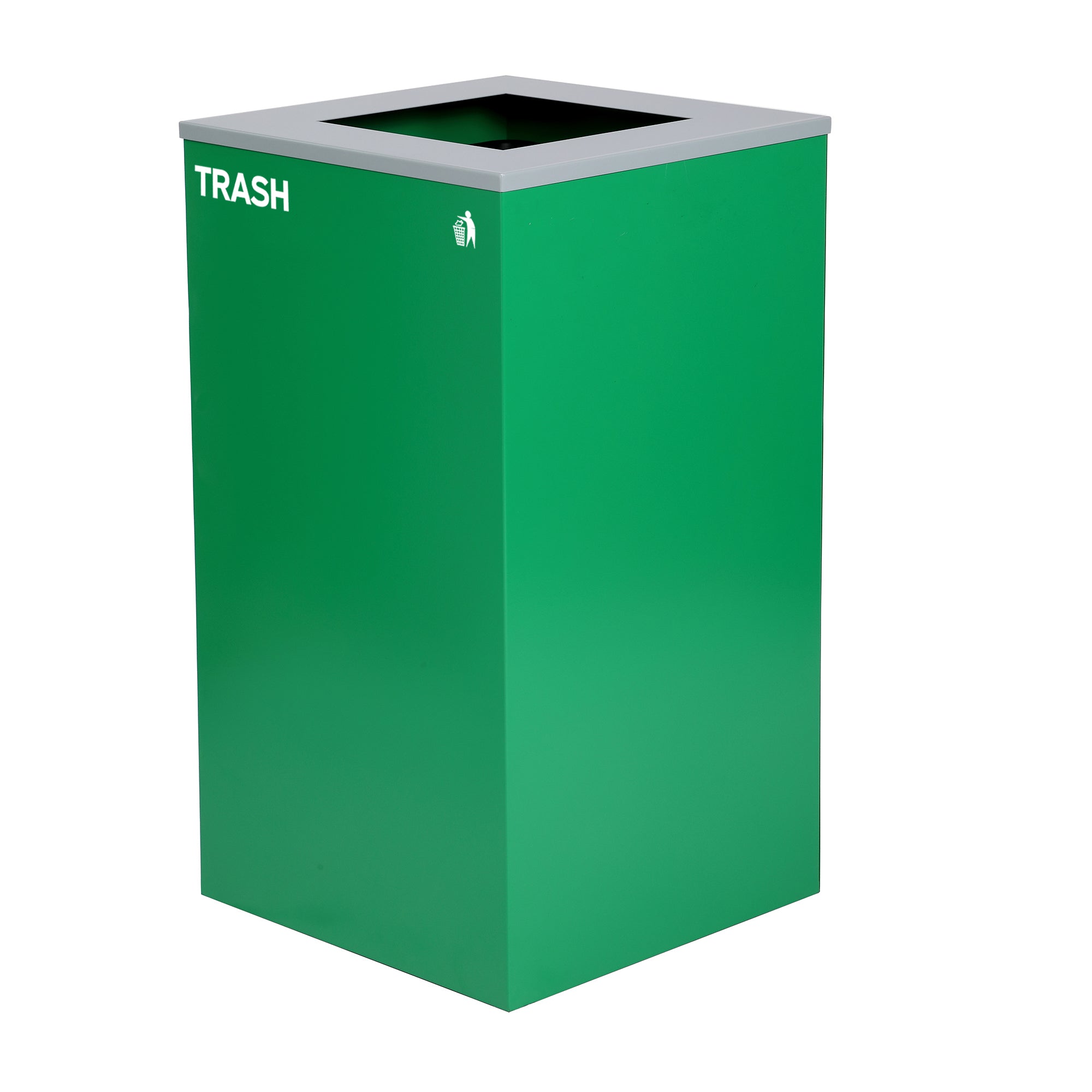 Alpine Industries 58-Gallon 2-Stream Black Steel-Green Recycling Bin Station