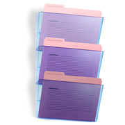Blue Glacier™ Wall File, 3/Box w/Double Sided Tape and Mounting Screws
