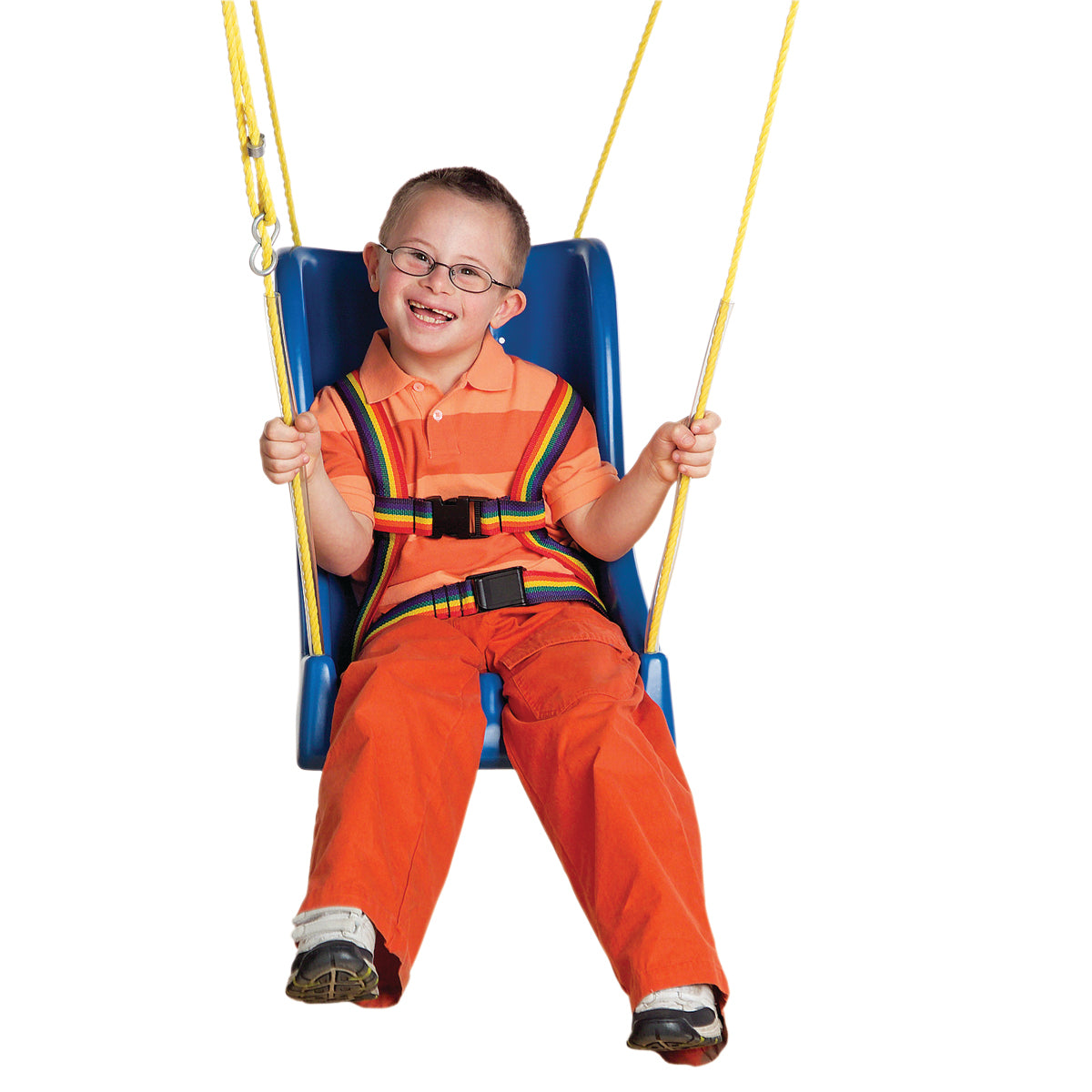 Full support swing seat with pommel, medium (teenager), with chain