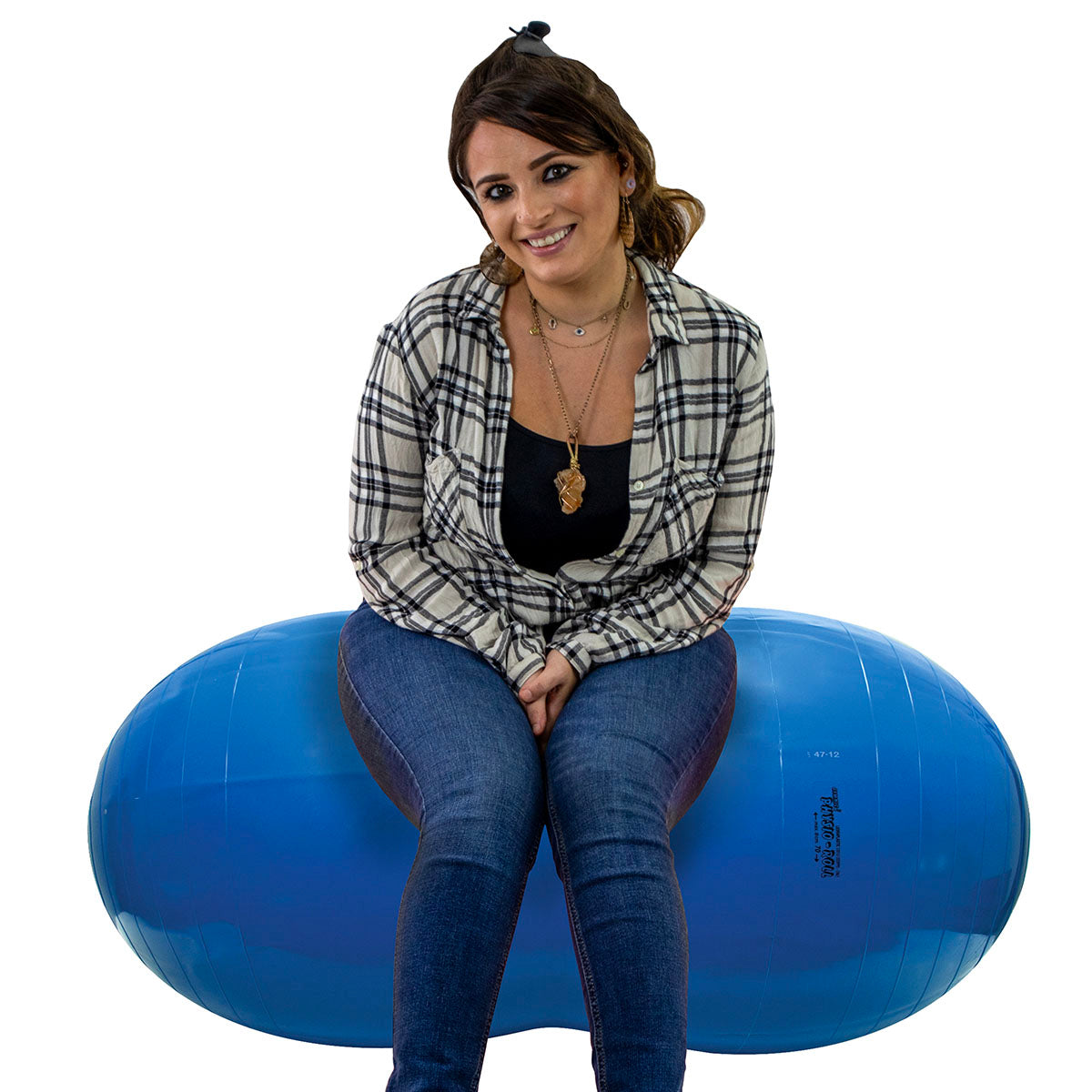 PhysioGymnic Inflatable Exercise Roll - Blue - 28" (70 cm)