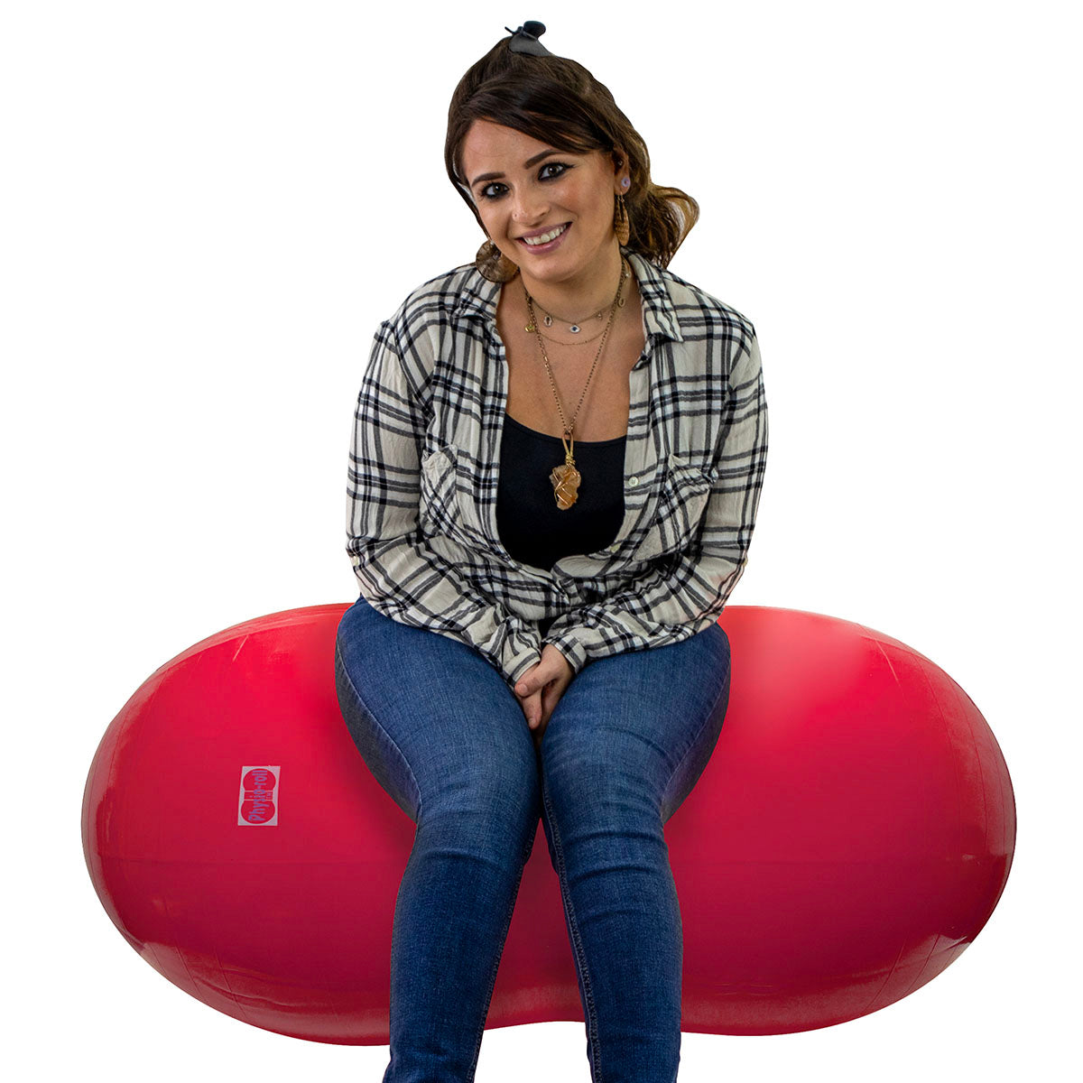 PhysioGymnic Inflatable Exercise Roll - Red - 34" (85 cm)