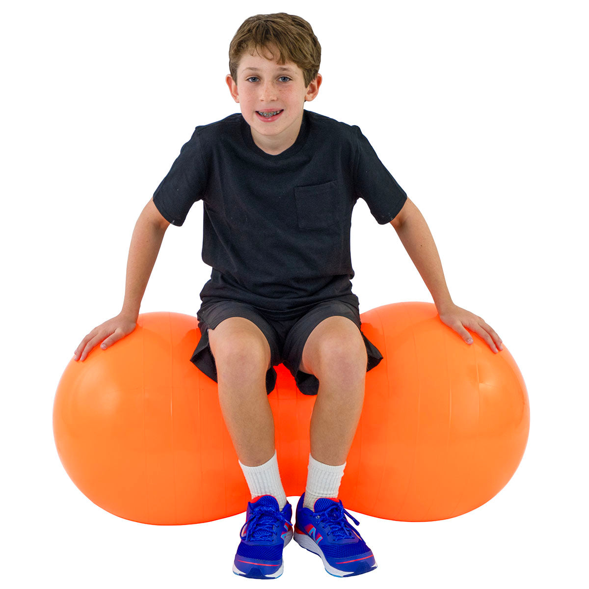 CanDo Inflatable Exercise Saddle Roll - Orange - 20" Dia x 39" L (50 cm Dia x 100 cm L)