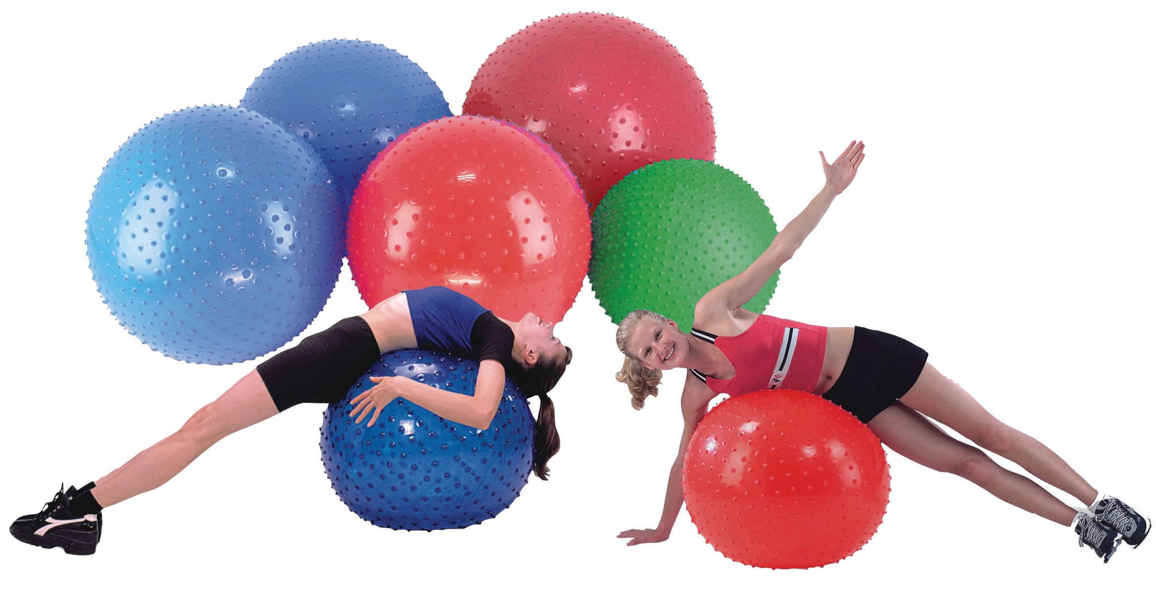 CanDo Inflatable Exercise Ball - Sensi-Ball - Red - 39" (95 cm)