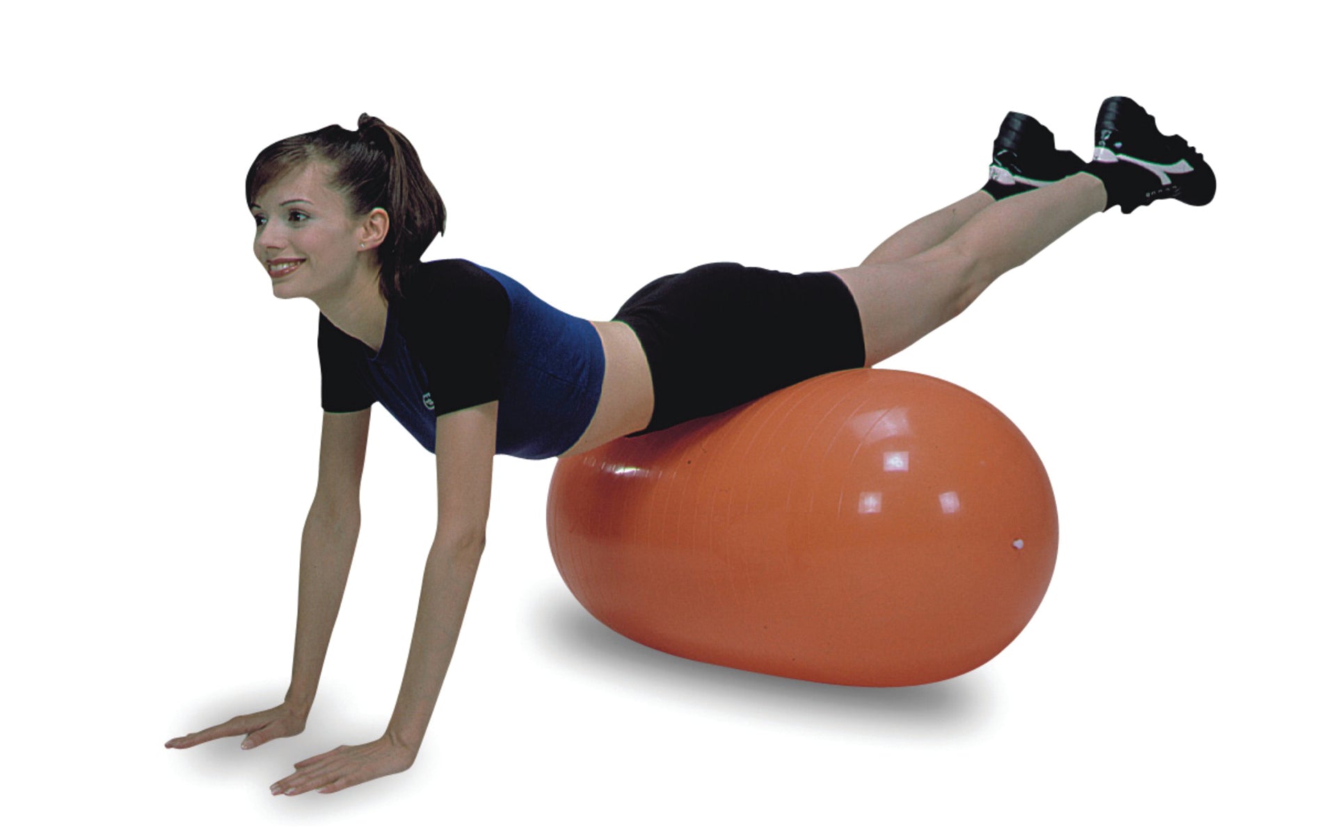 CanDo Inflatable Exercise Straight Roll - Orange - 20" Dia x 43" L (50 cm Dia x 100 cm L)