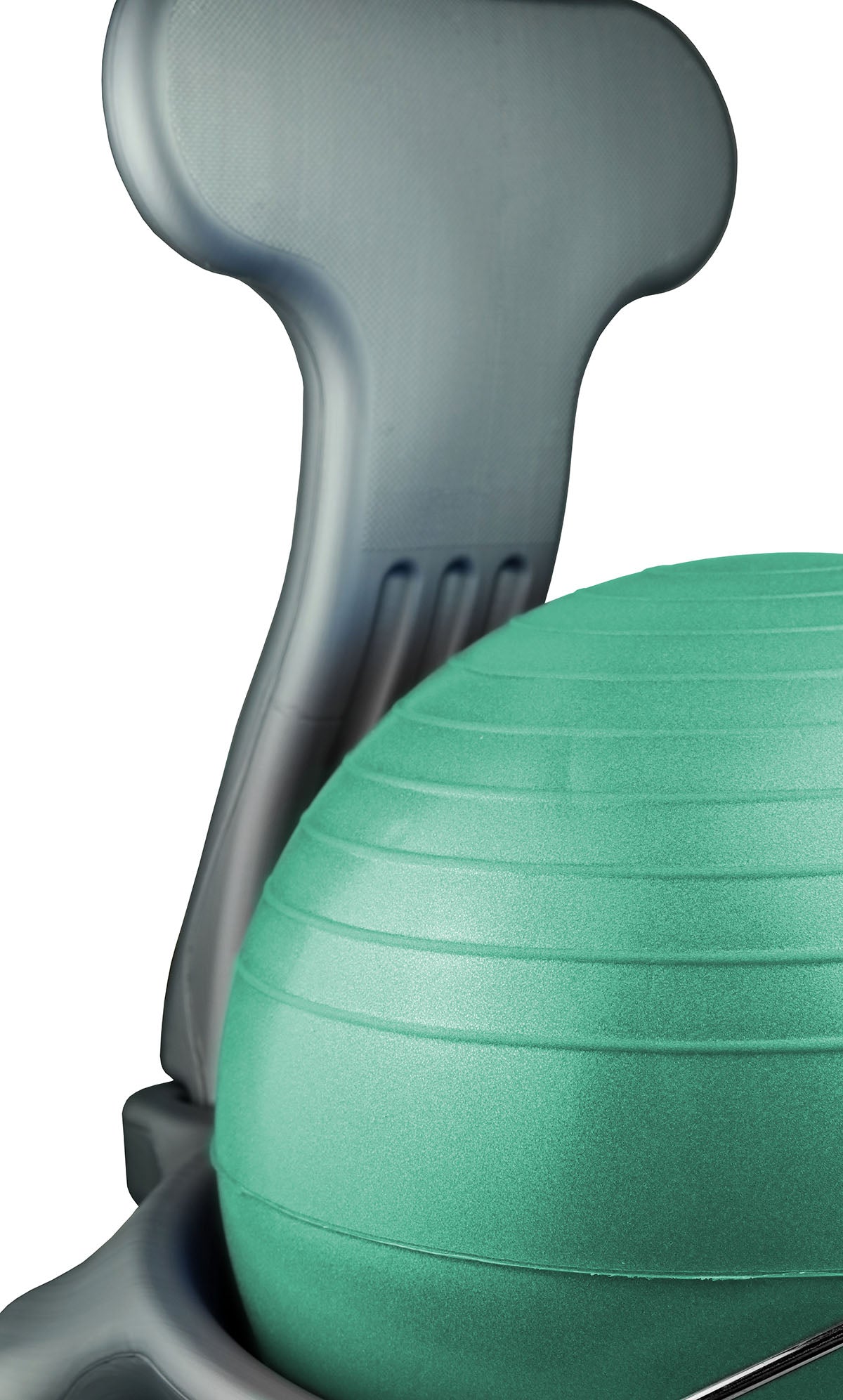 CanDo Ball Chair - Plastic - Mobile - with Back - Child Size - with 15" Green Ball