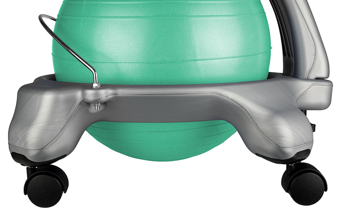 CanDo Ball Chair - Plastic - Mobile - with Back - Child Size - with 15" Green Ball
