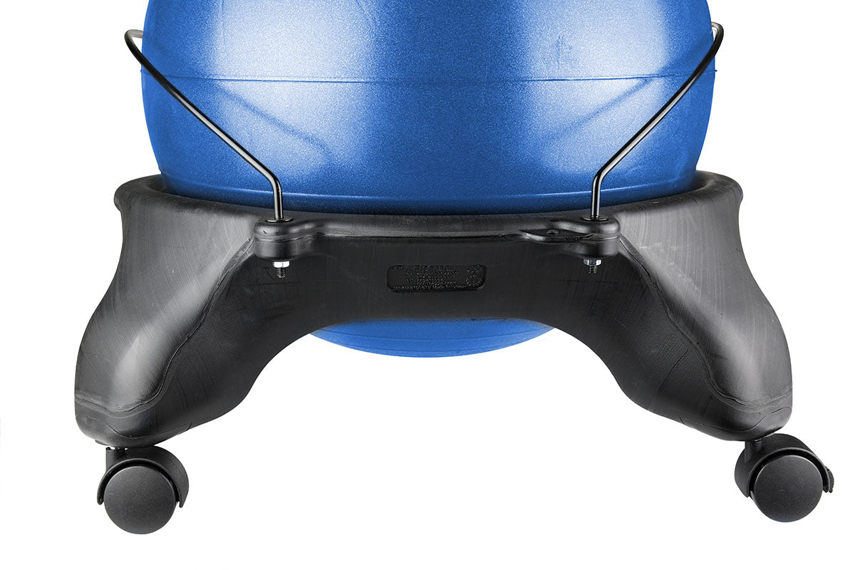 CanDo Ball Stool - Plastic - Mobile - No Back - Adult Size - with 22" Blue Ball